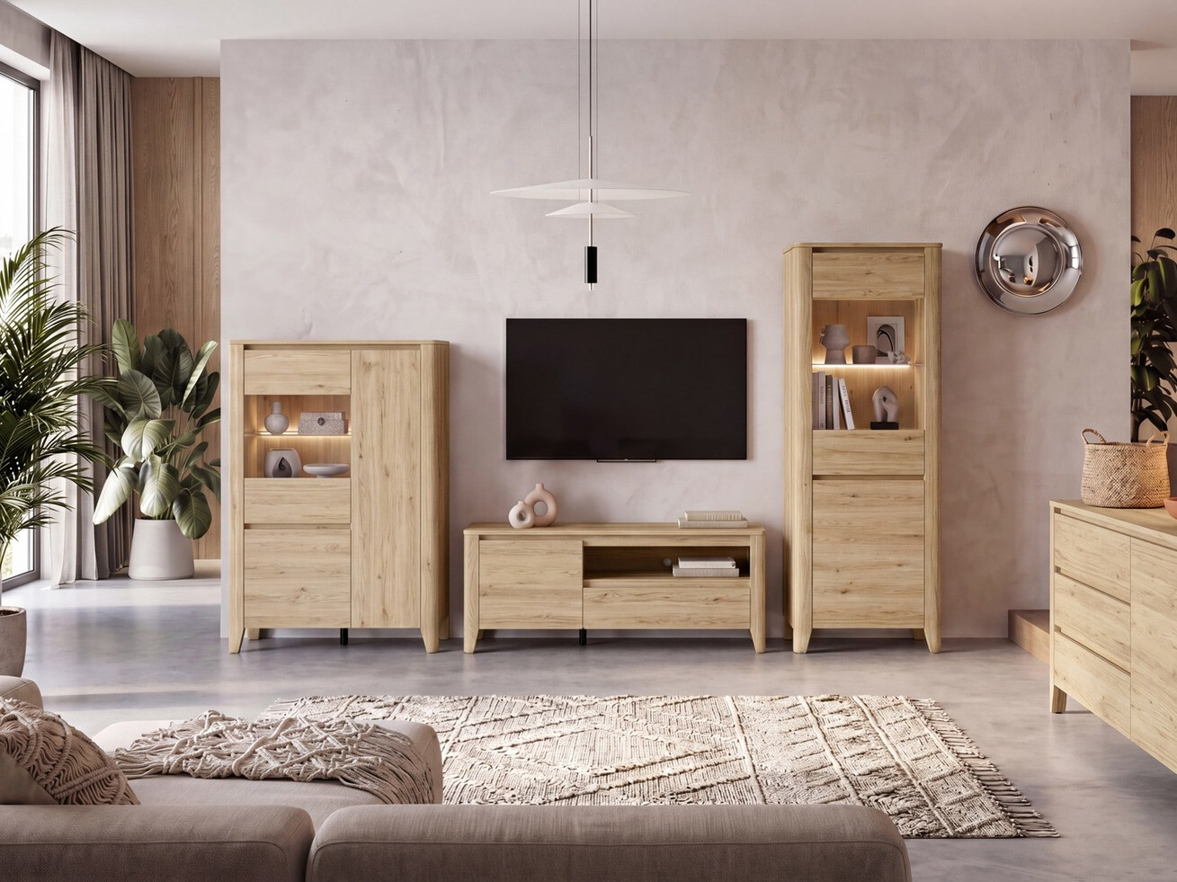 TV stand Talduno 100 (Light oak)