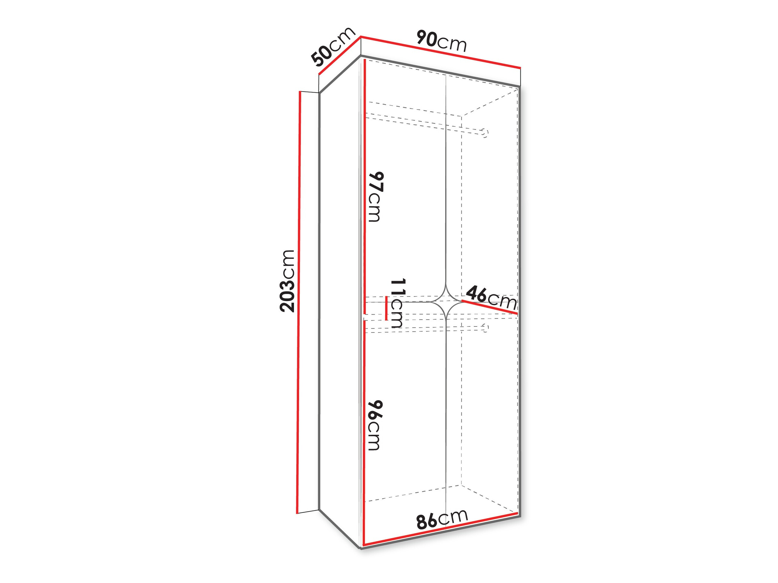Wardrobe Hartford 645 (White)