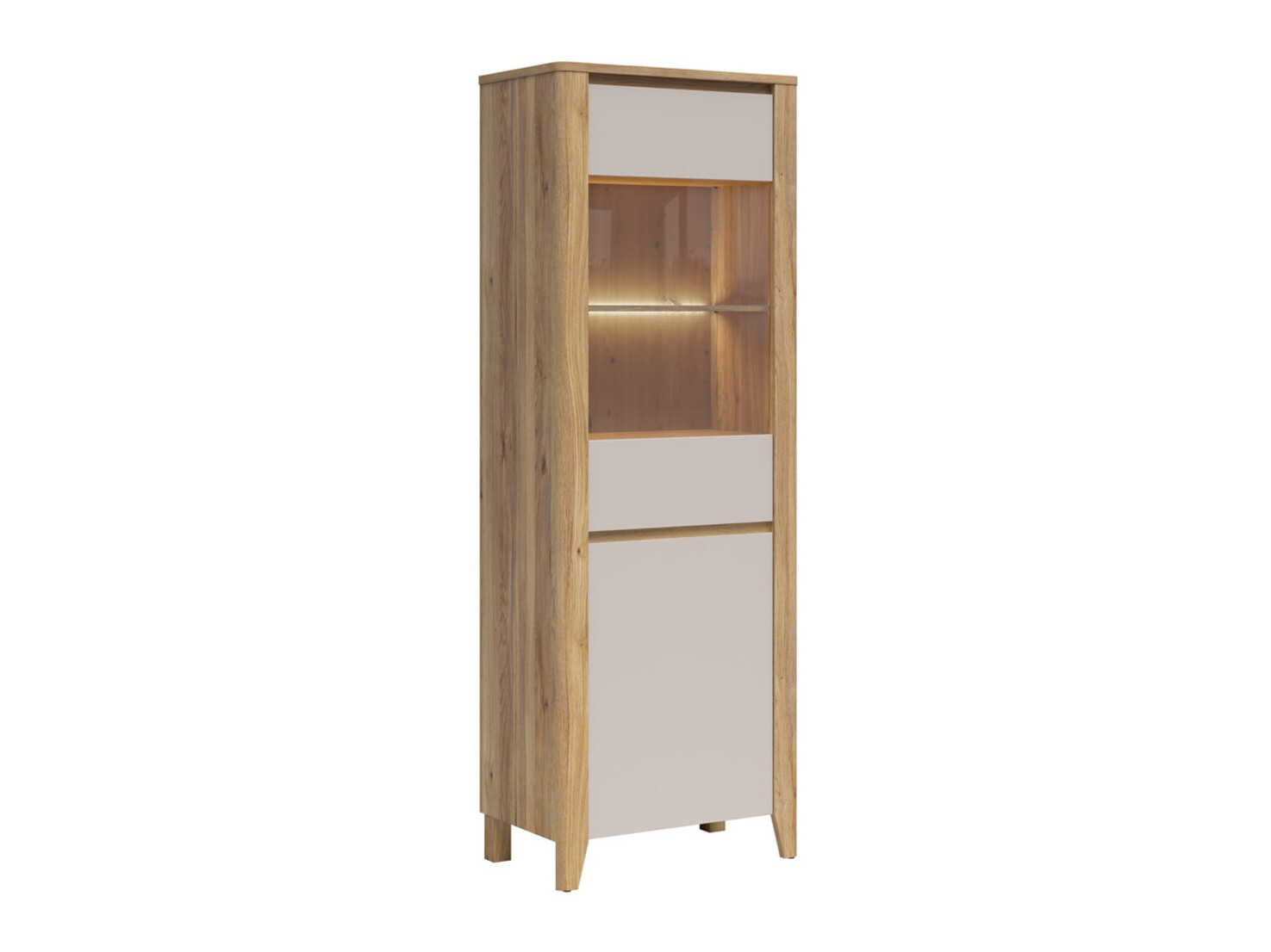Bookcase Talduno 104 (Light oak + Cashmere)
