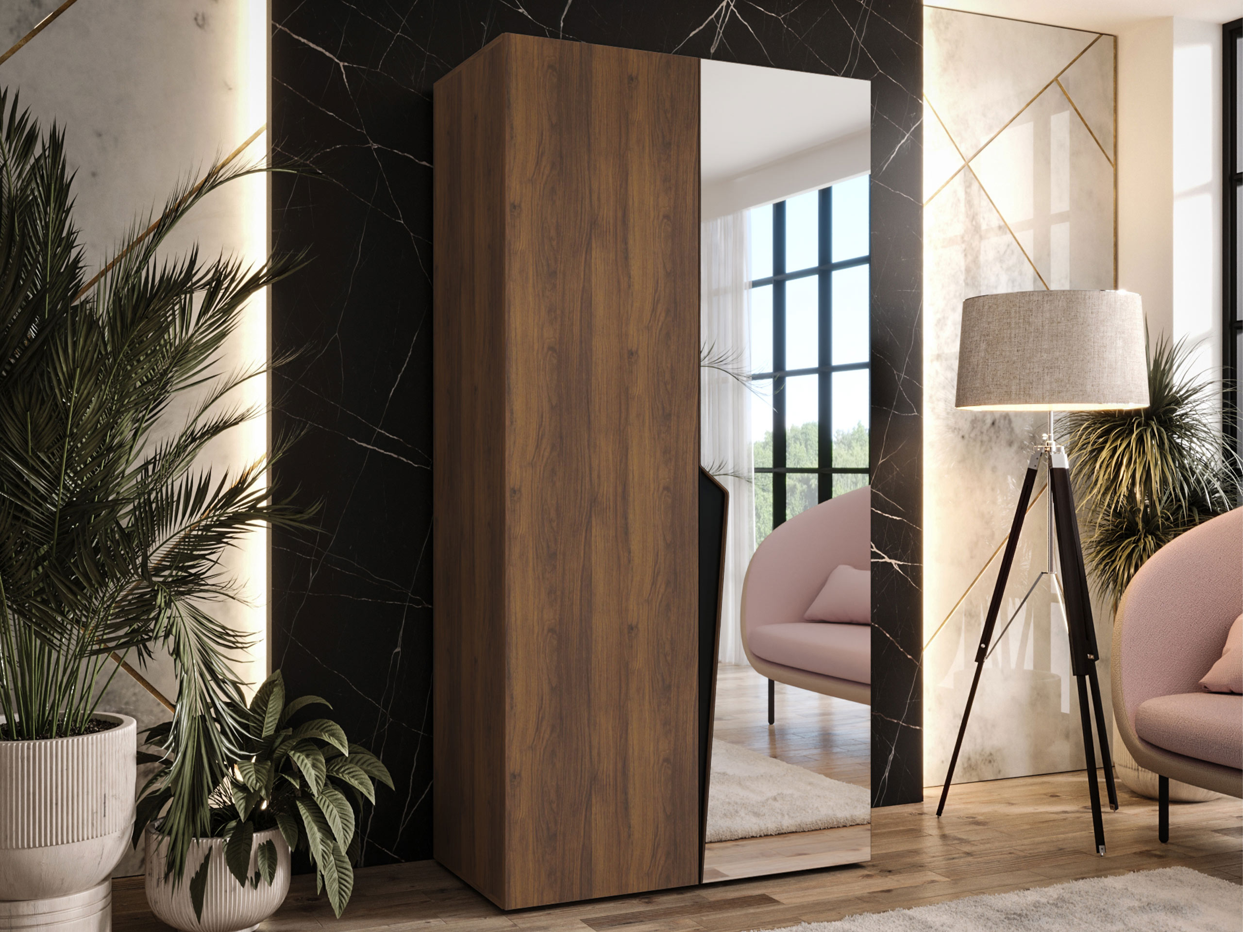 Wardrobe Hartford 608 (Walnut)
