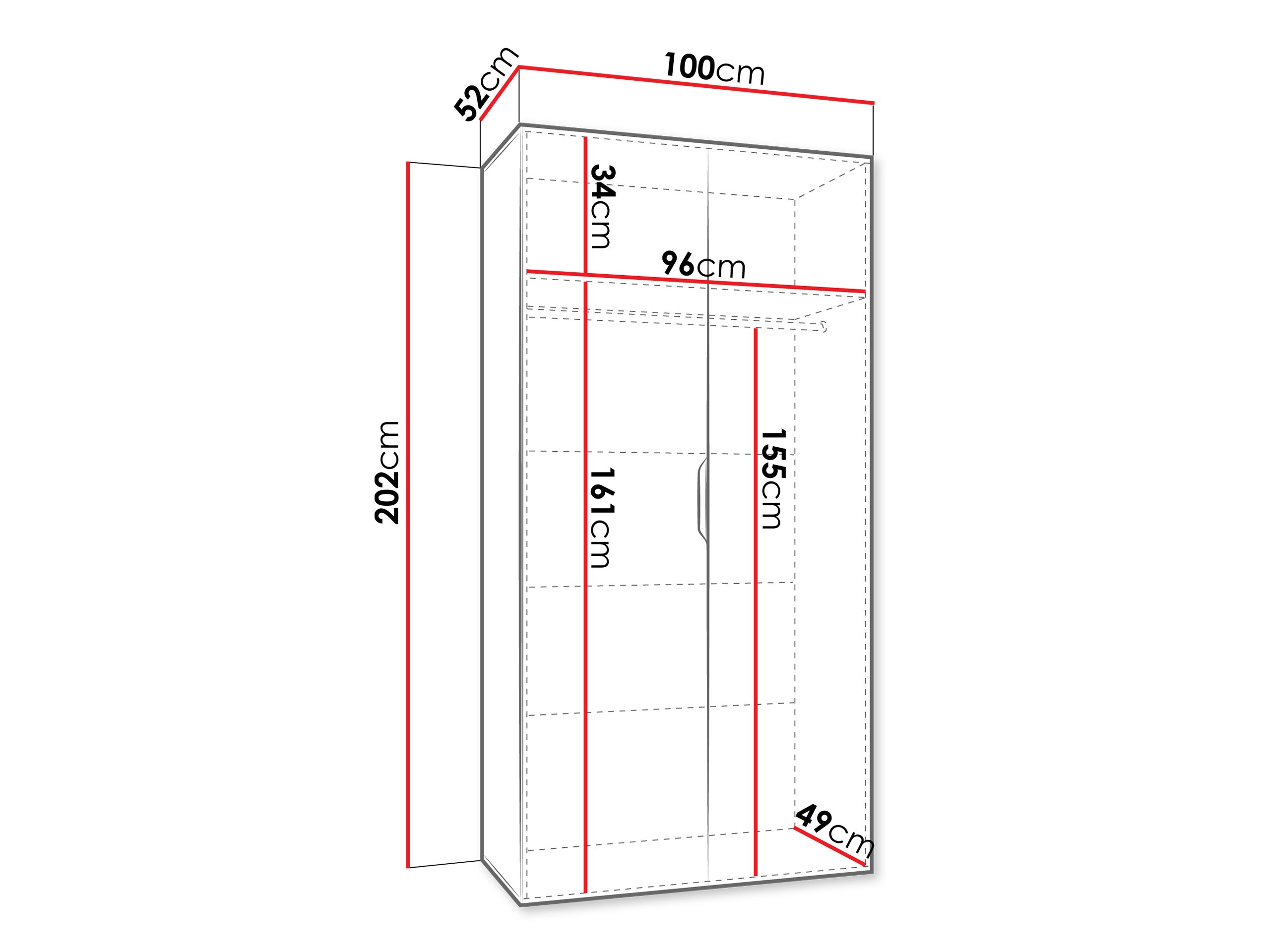 Wardrobe Hartford 618 (Walnut)