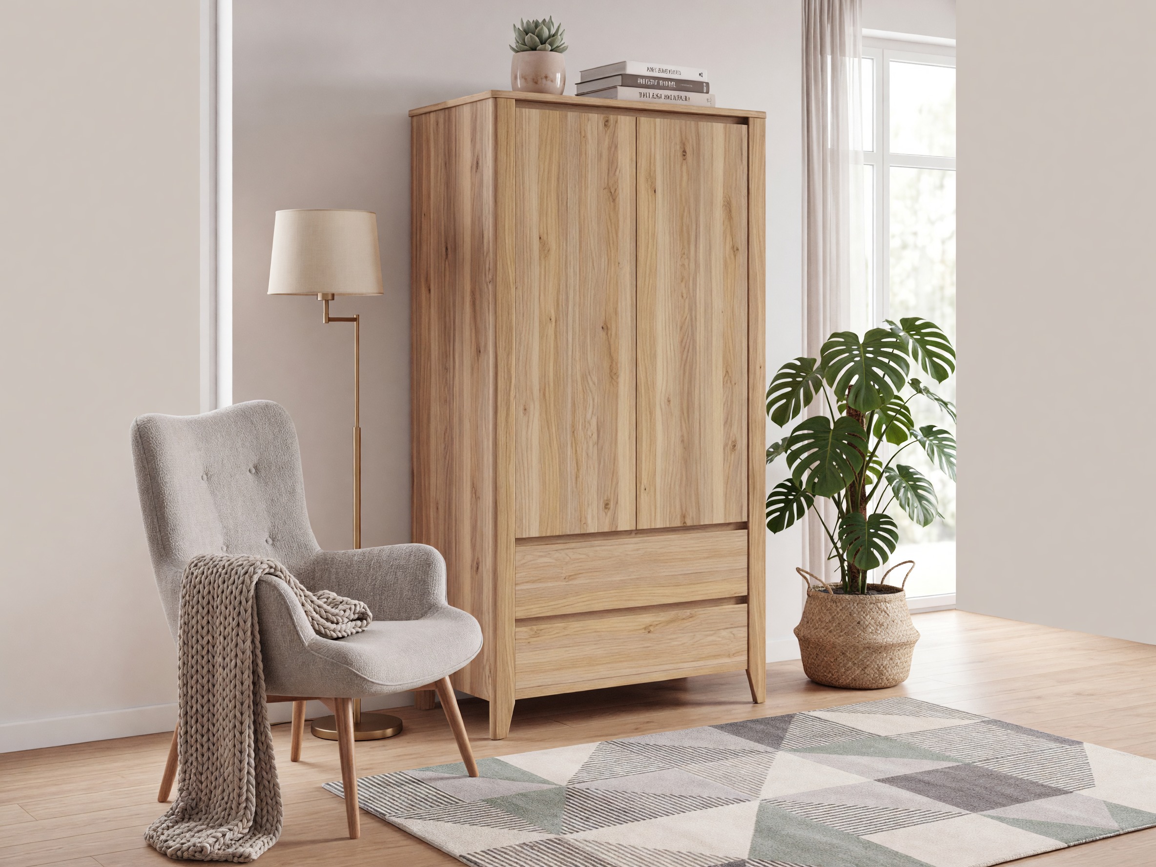 Wardrobe Talduno 103 (Light oak)