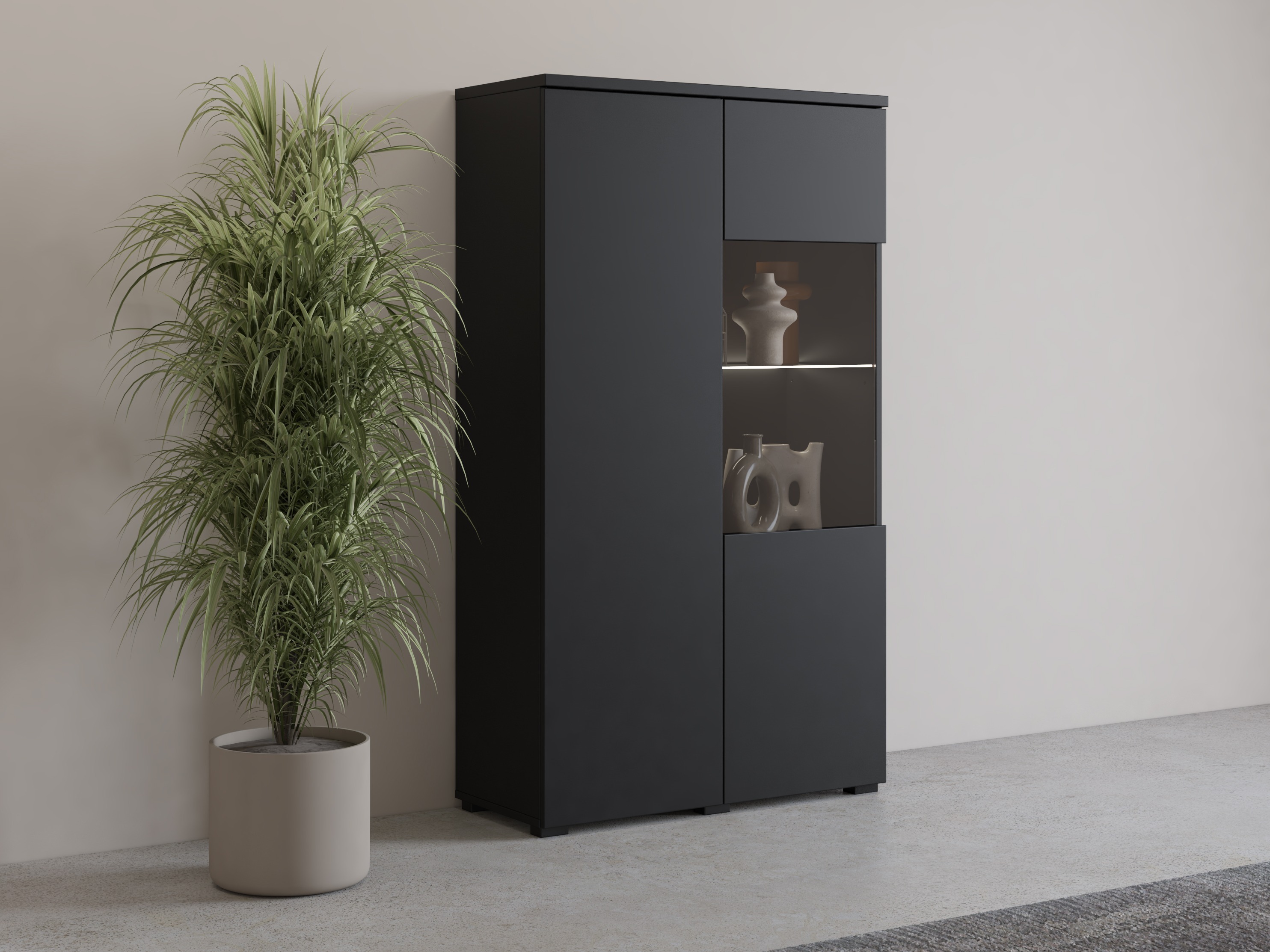 Bookcase Baletu 108 (Black)