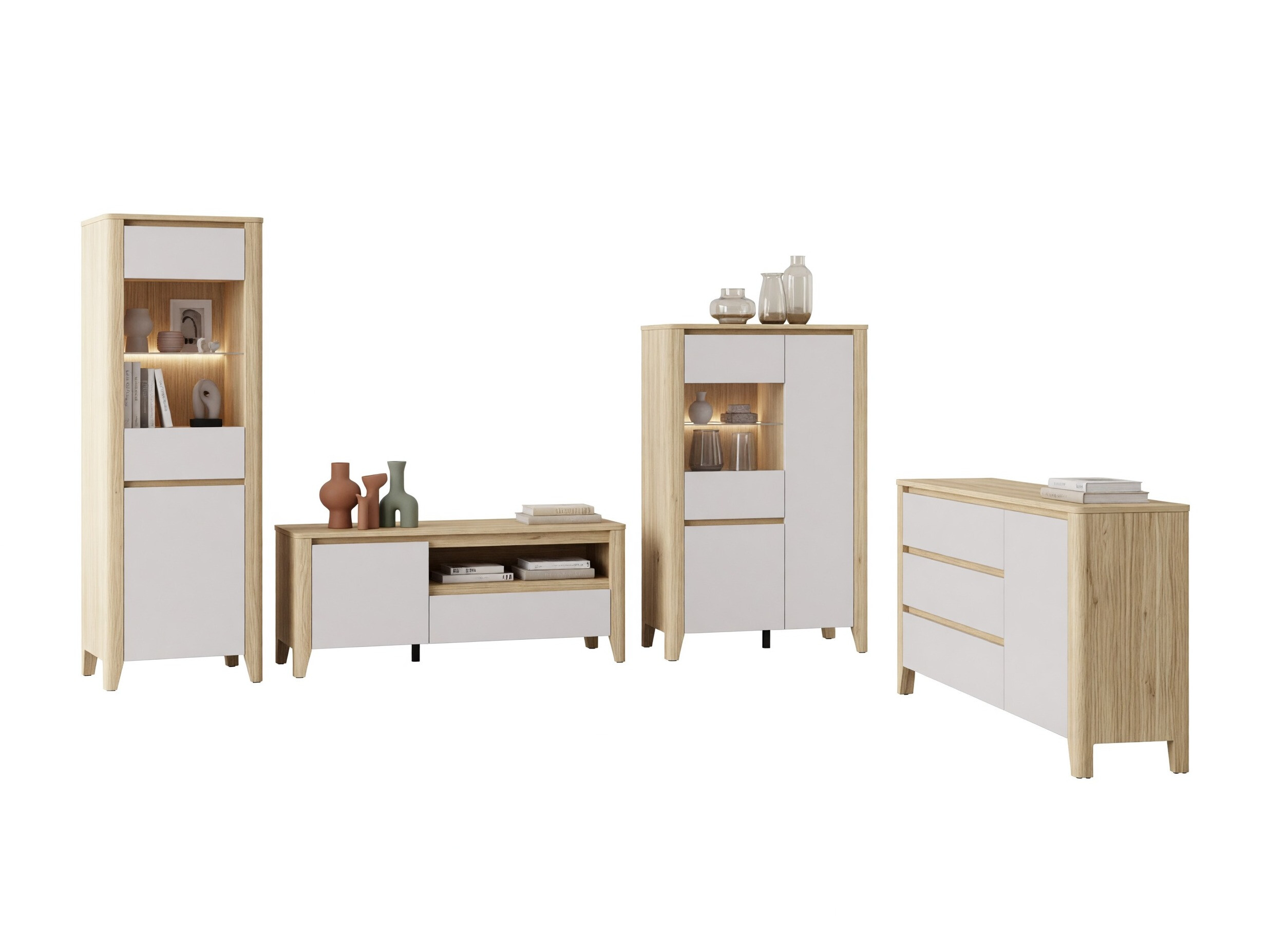 Living room set Talduno 108 (Light oak + Cashmere)