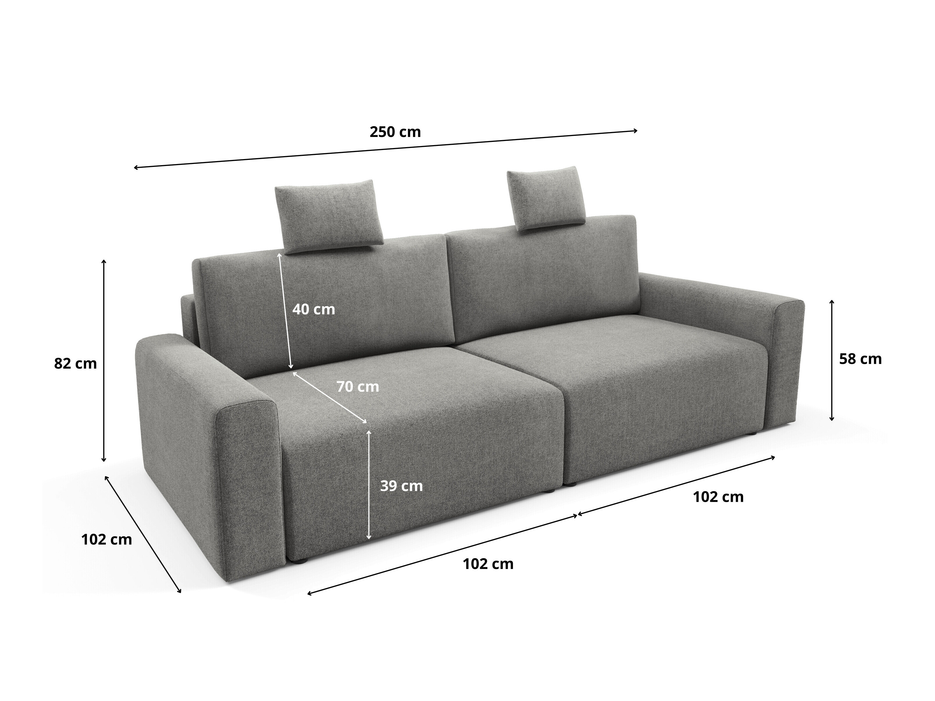 Sofa bed Franklin 224 (Sicuro 70)