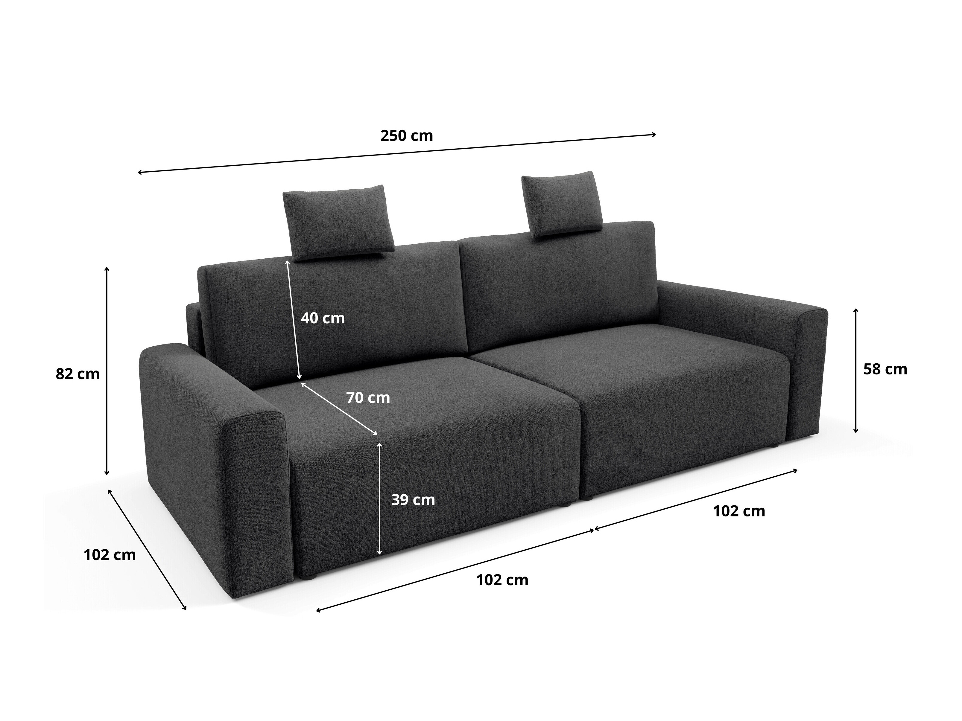 Sofa bed Franklin 224 (Sicuro 80)