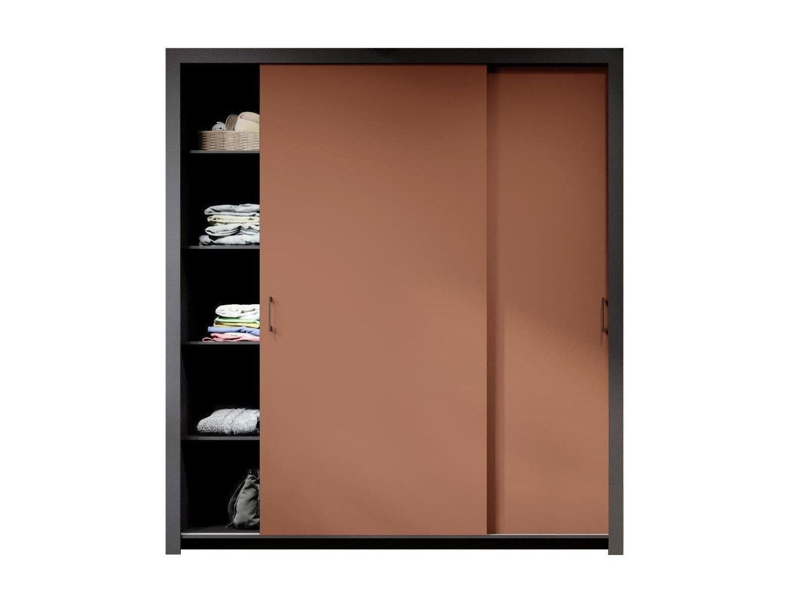 Wardrobe Murrieta 192 (Black + Brown)