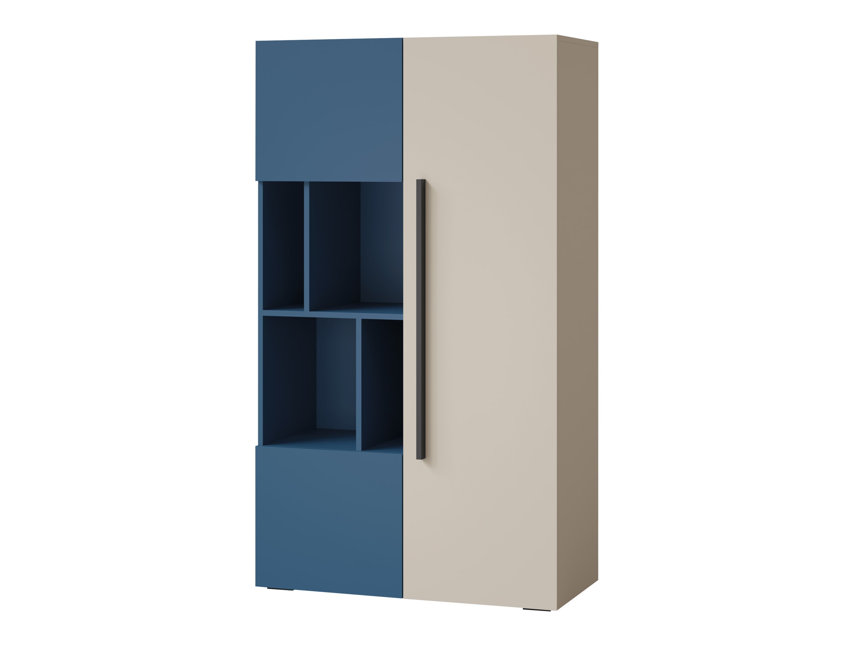 Bookcase Etruva 104 (Cashmere + Blue)