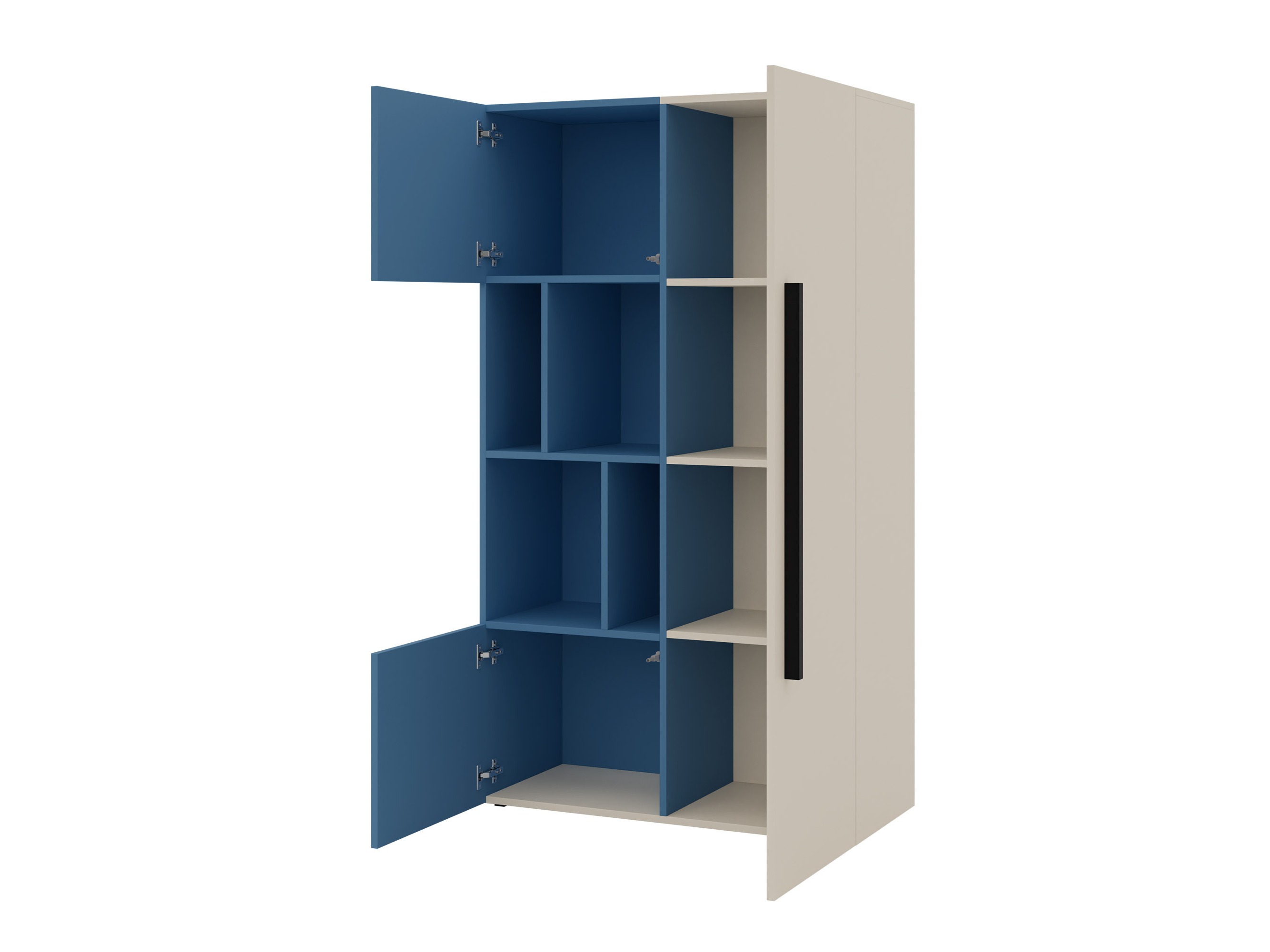 Bookcase Etruva 104 (Cashmere + Blue)