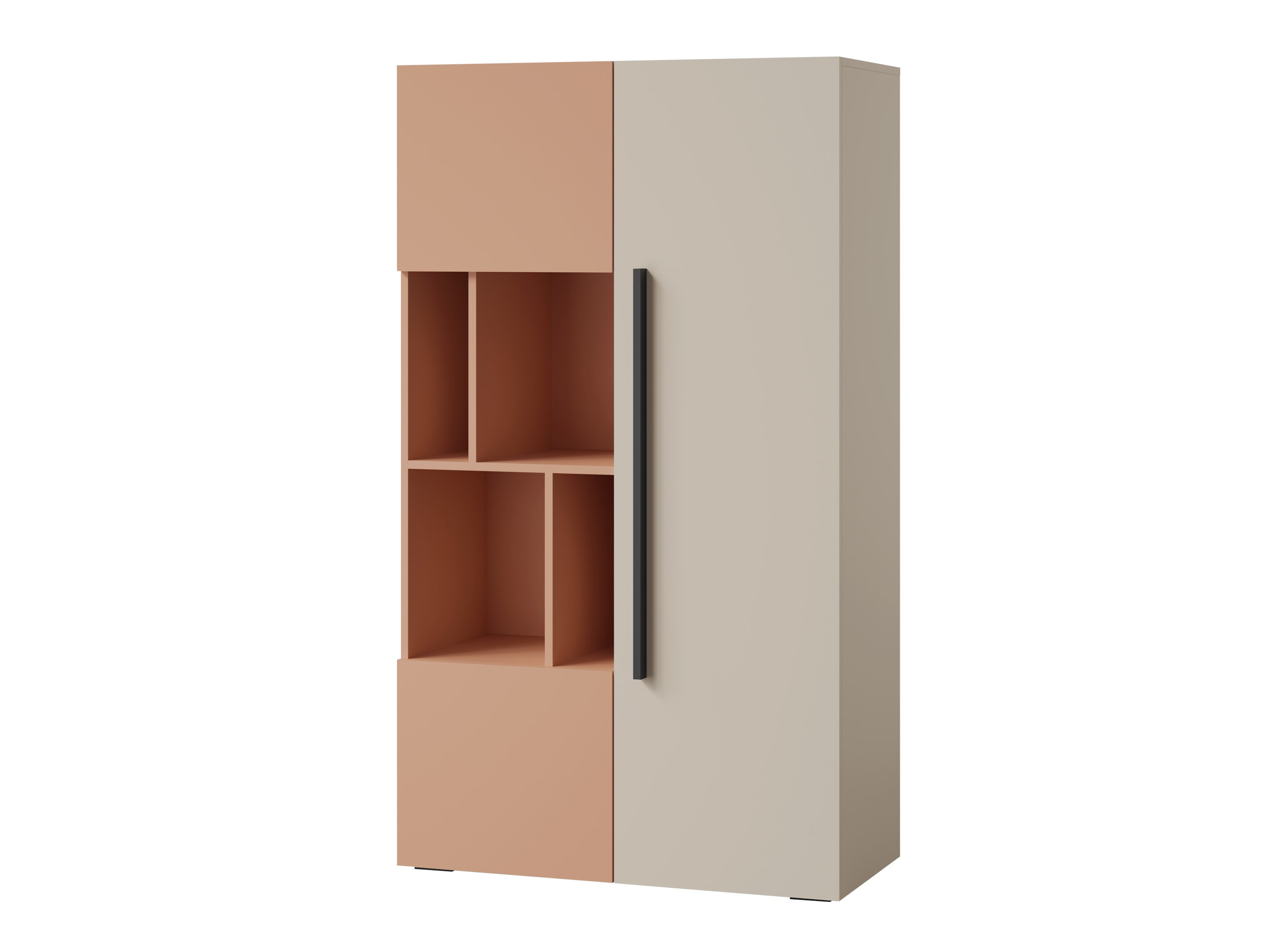 Bookcase Etruva 104 (Cashmere + Pink)