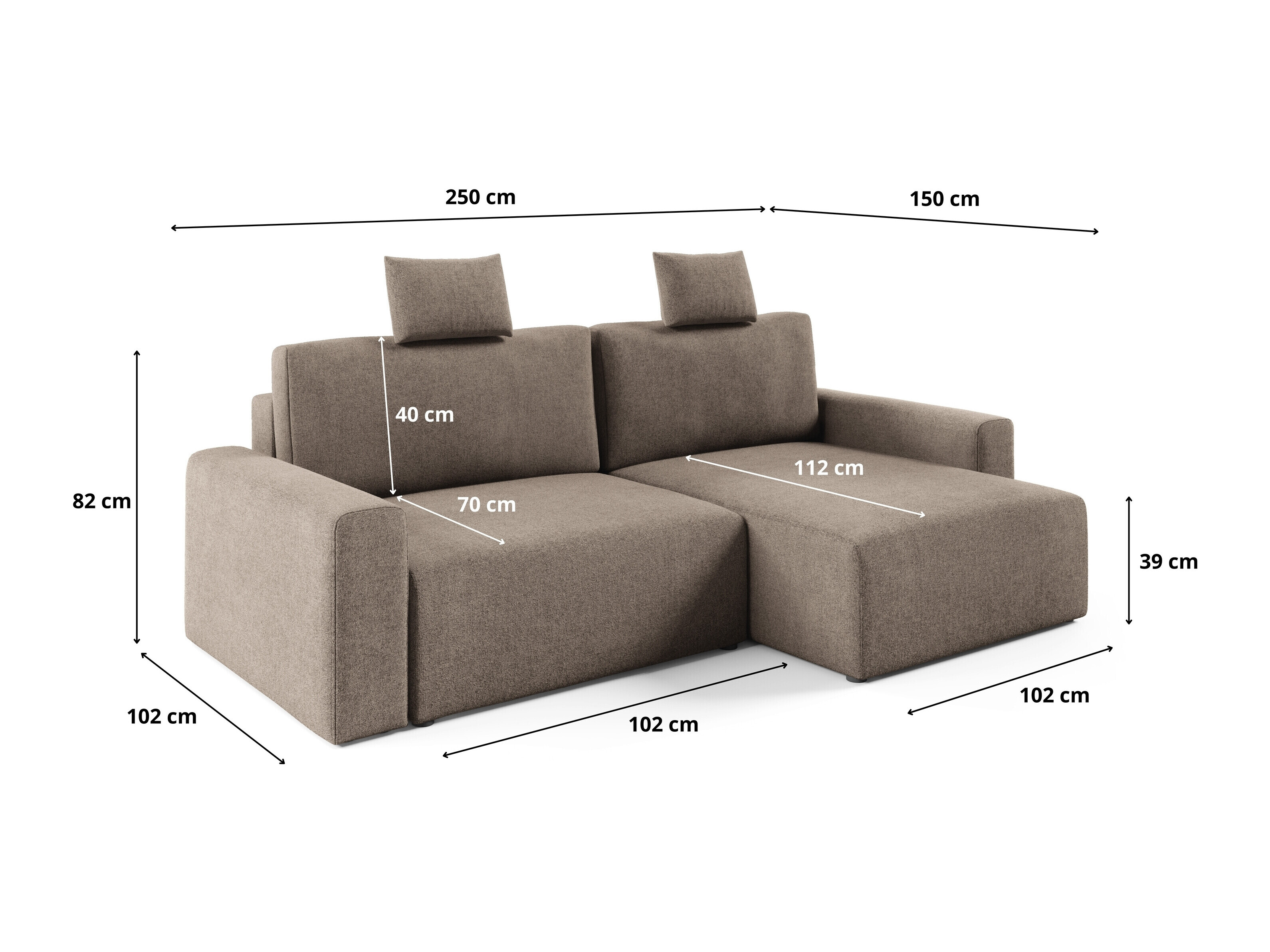 Corner sofa Franklin 225 (Sicuro 50)