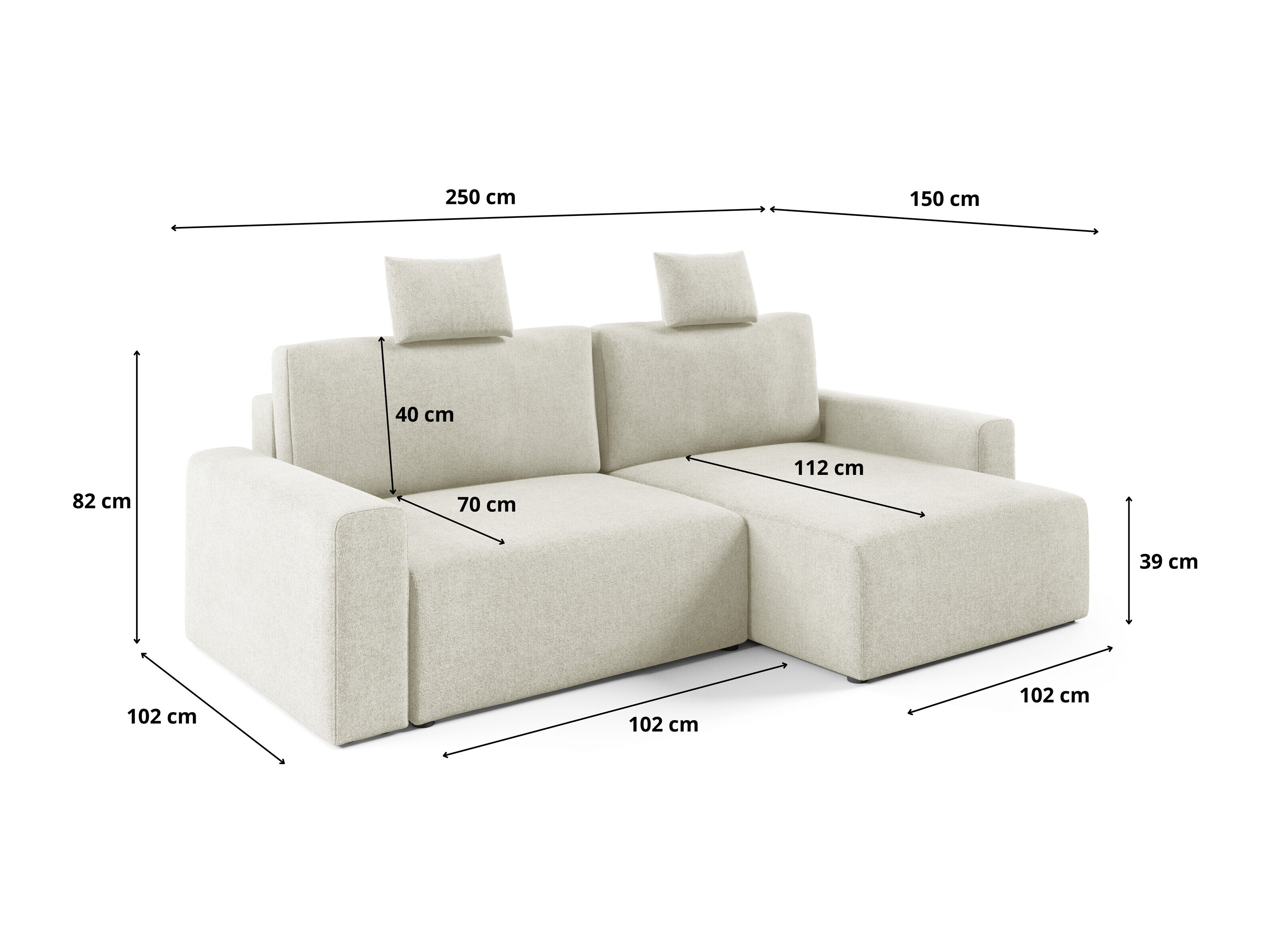 Corner sofa Franklin 225 (Sicuro 60)