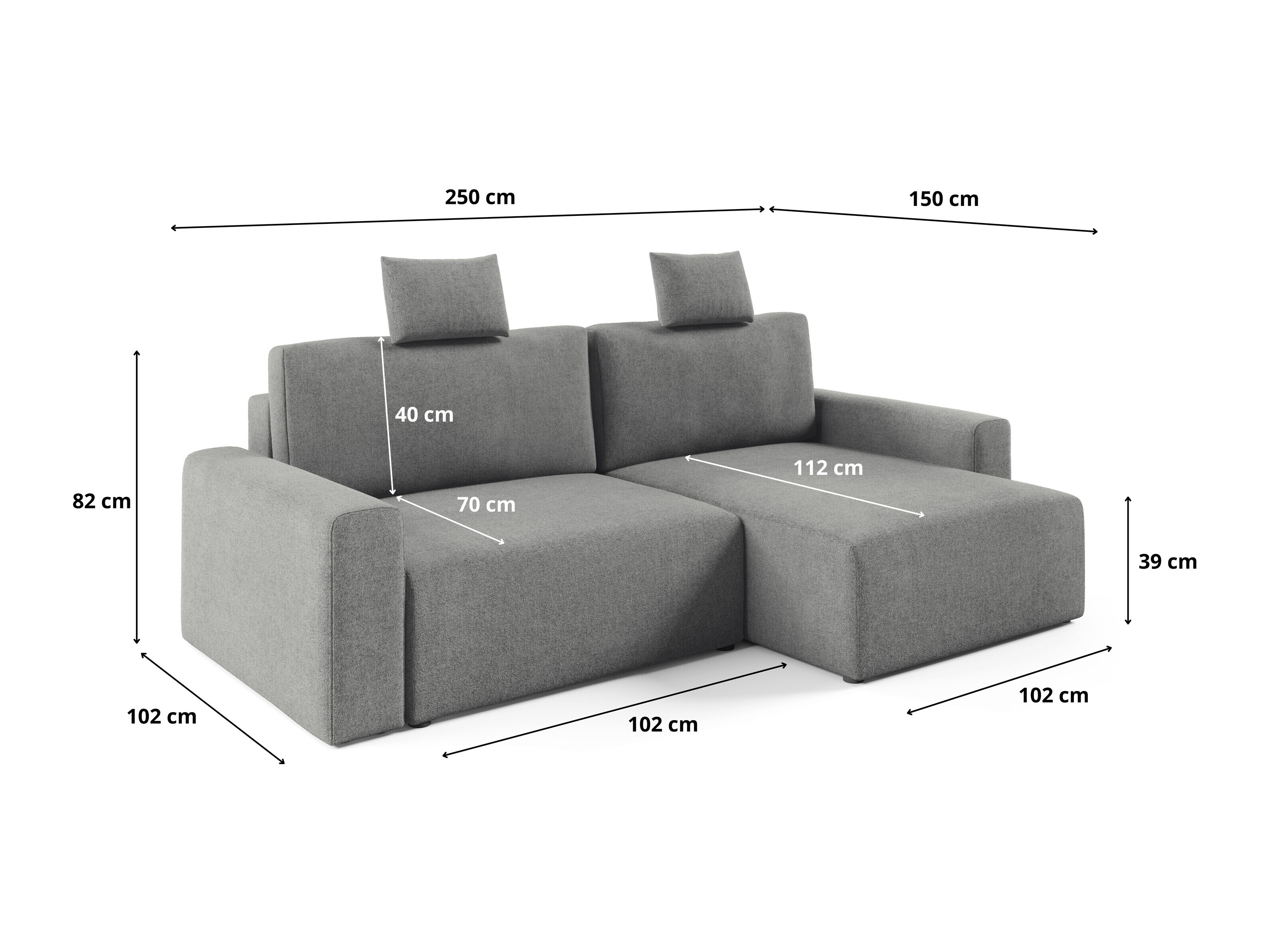 Corner sofa Franklin 225 (Sicuro 70)