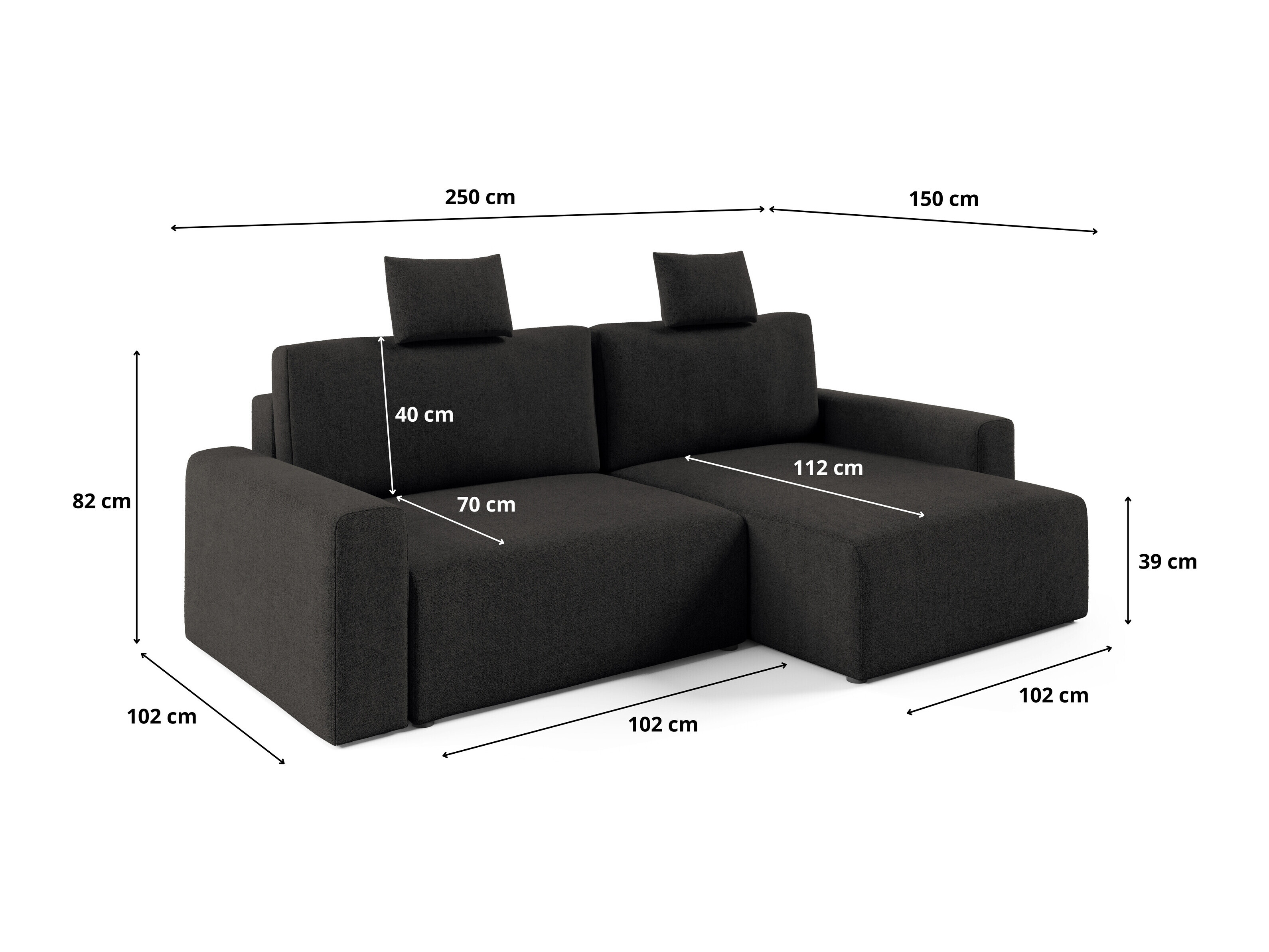 Corner sofa Franklin 225 (Sicuro 80)