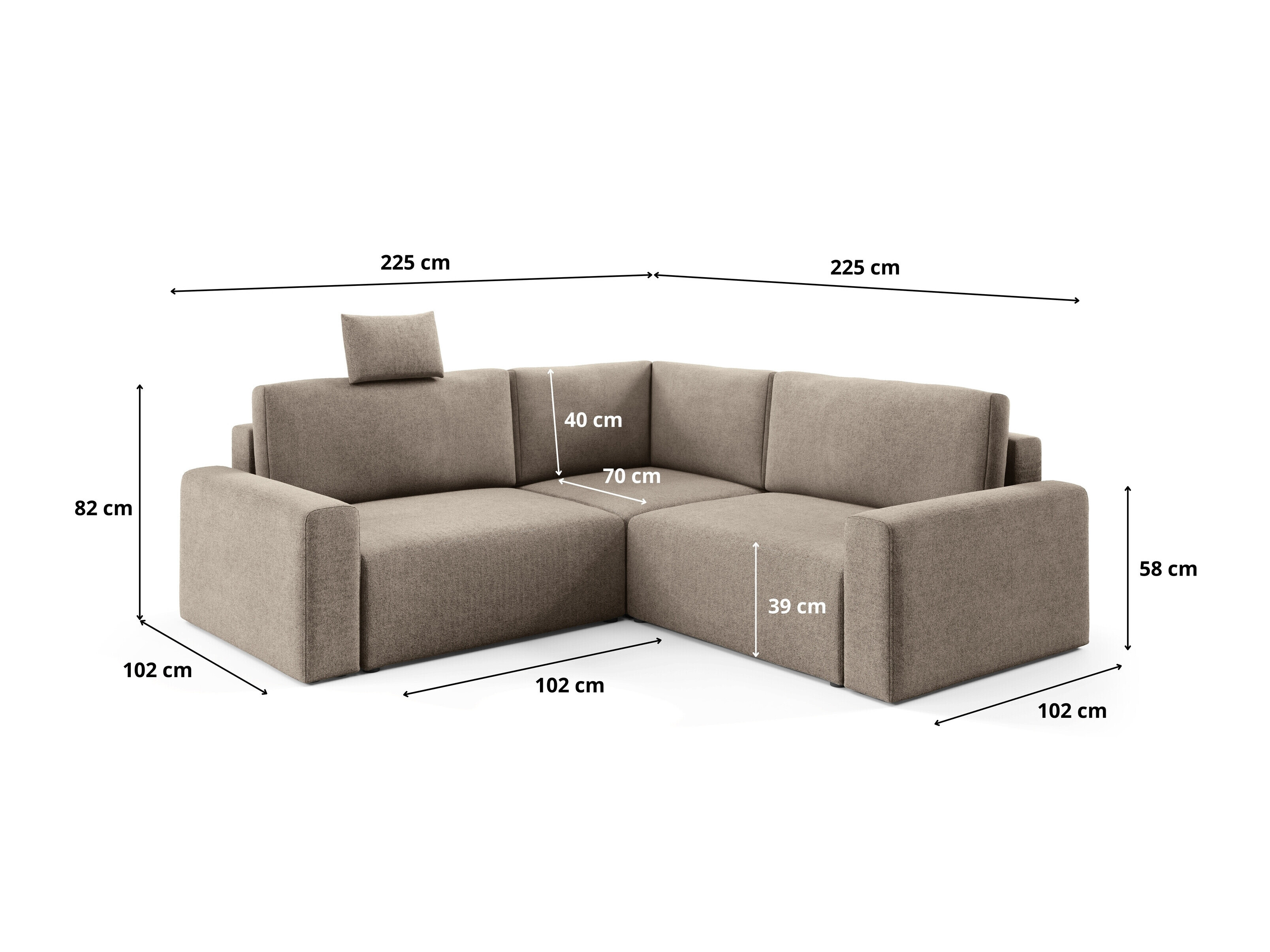 Corner sofa Franklin 226 (Sicuro 50)