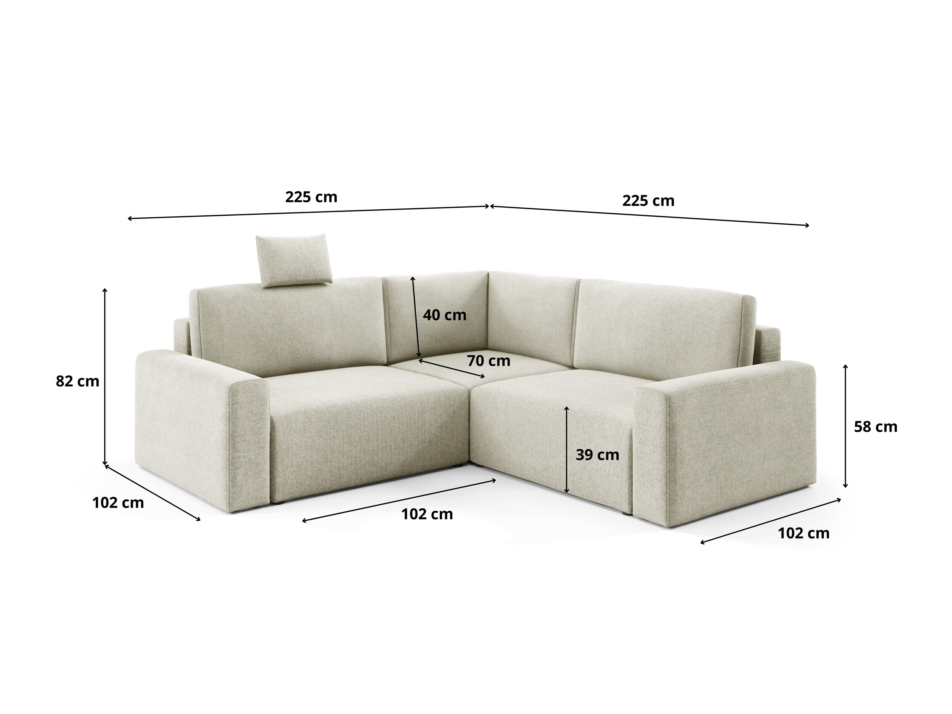 Corner sofa Franklin 226 (Sicuro 60)