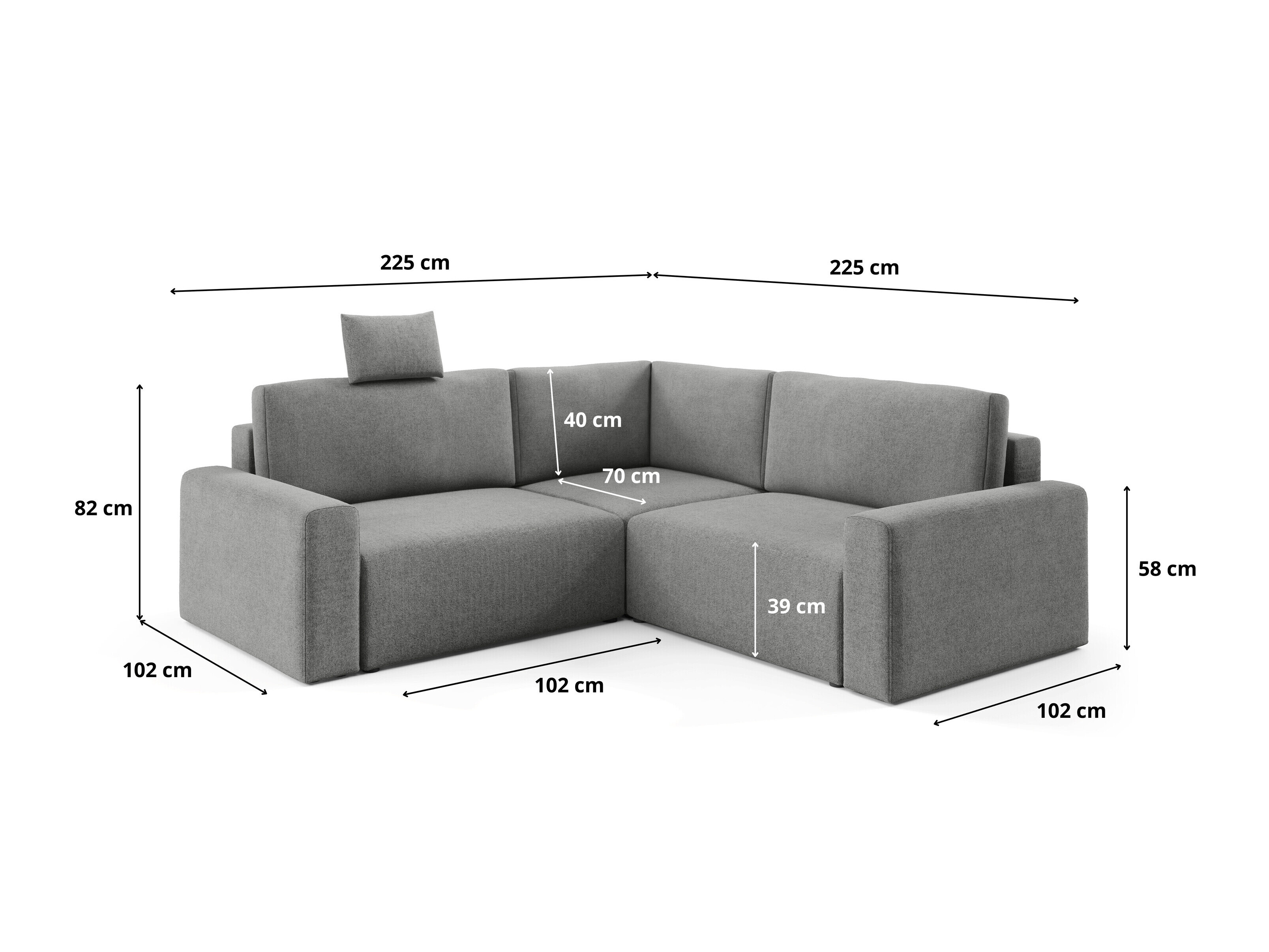 Corner sofa Franklin 226 (Sicuro 70)