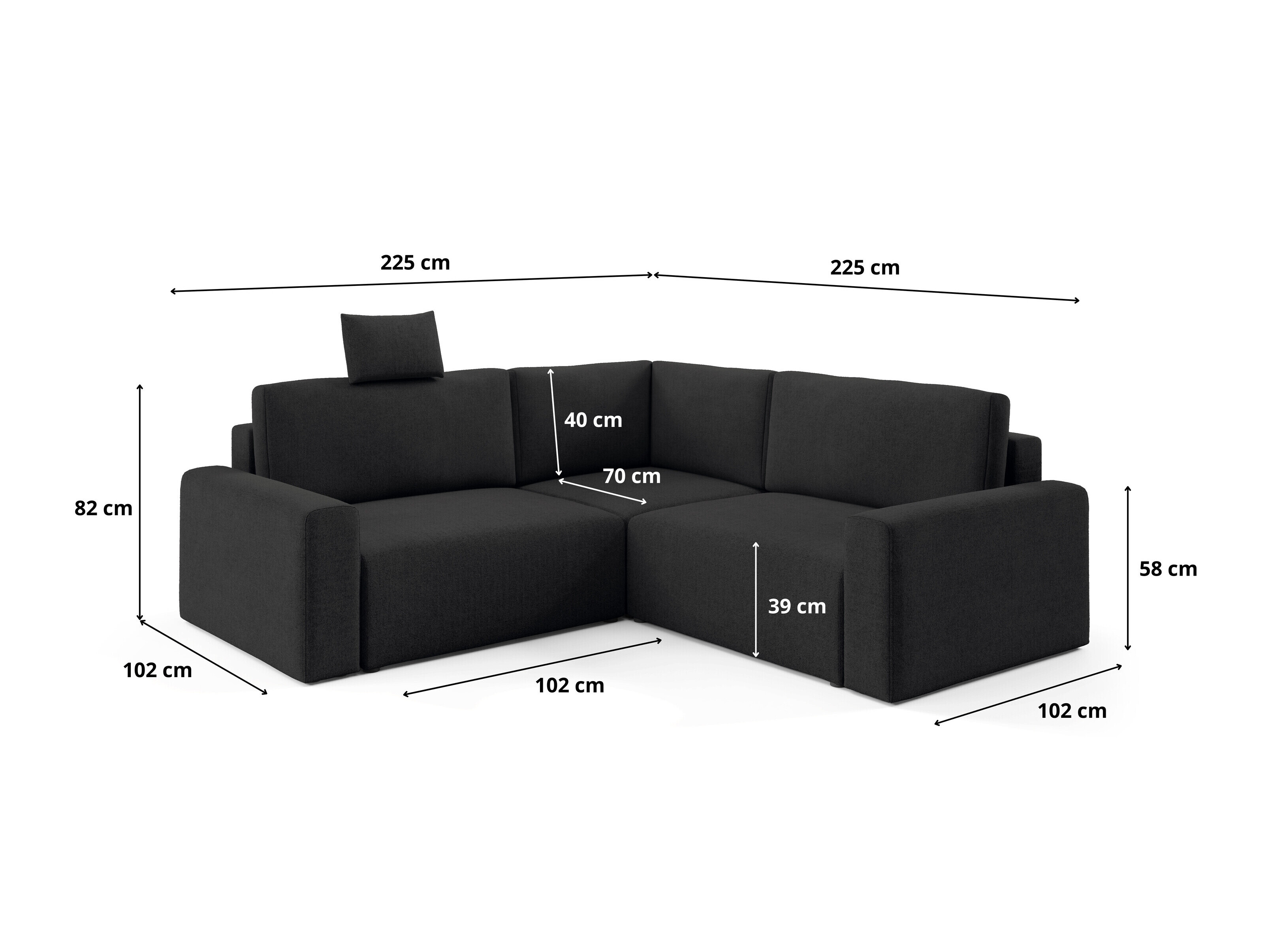 Corner sofa Franklin 226 (Sicuro 80)