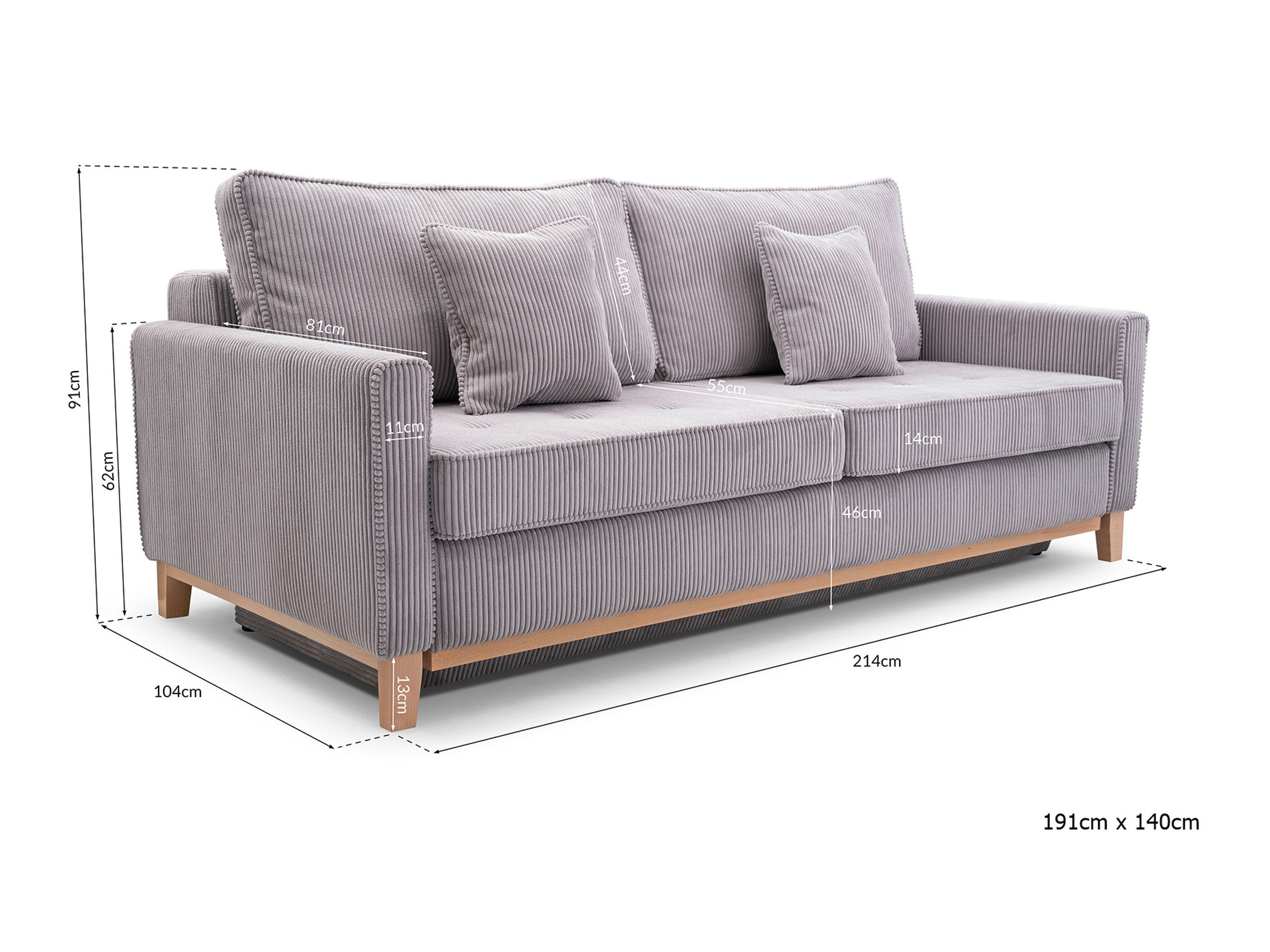 Sofa bed Lufkin 129 (Anafi 3)