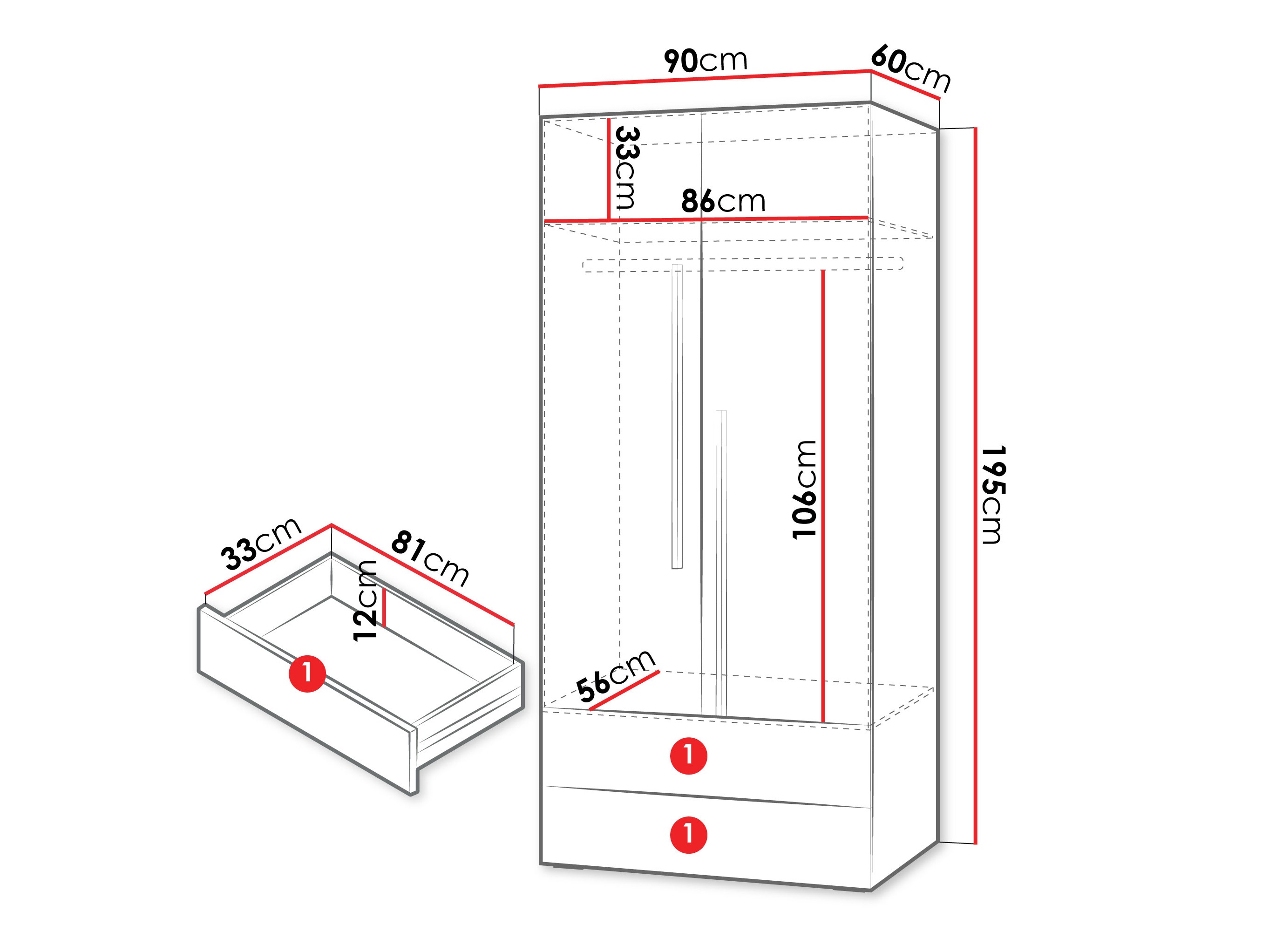 Wardrobe Etruva 101