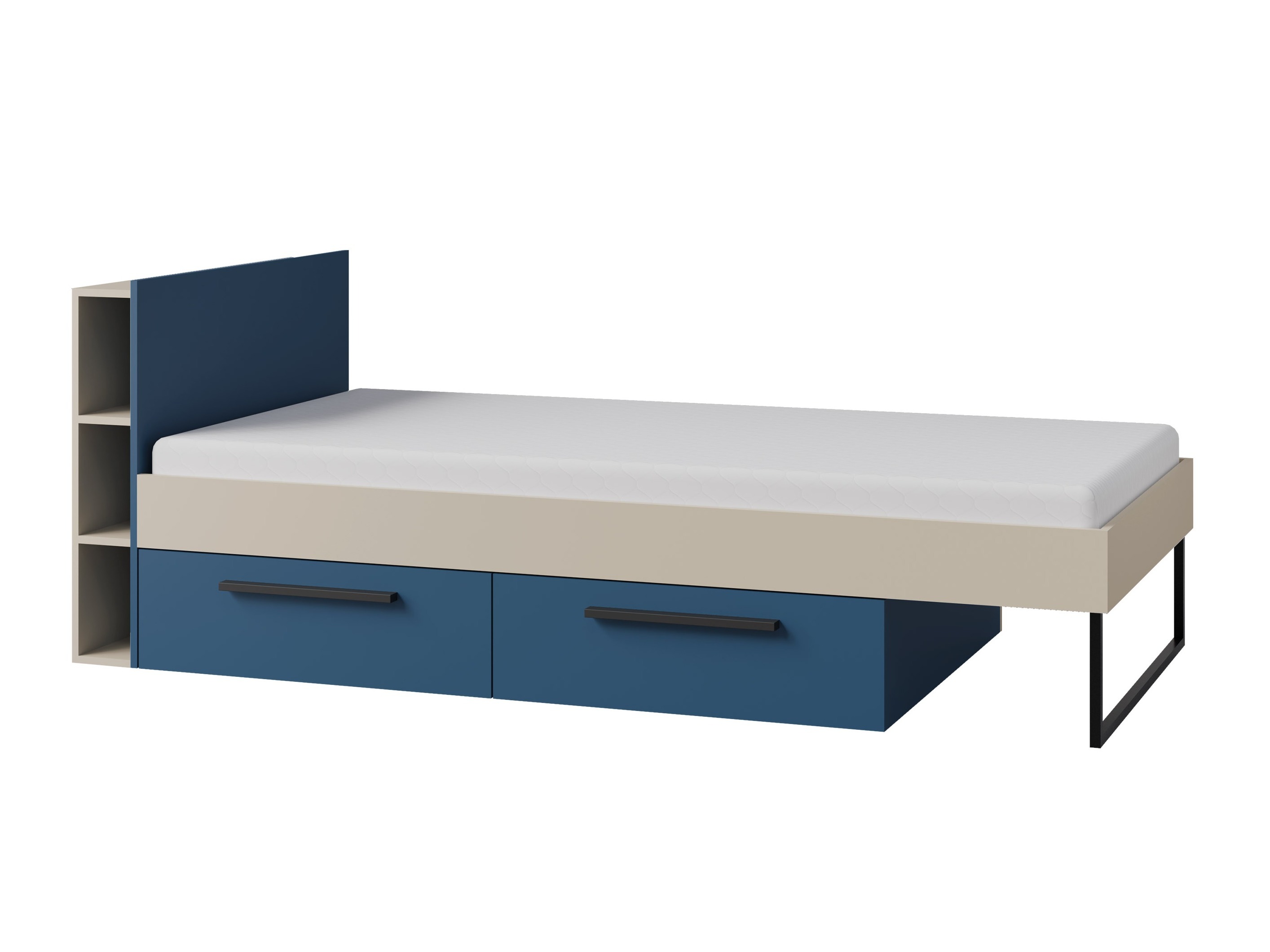 Bed Etruva 110 (Cashmere + Blue)