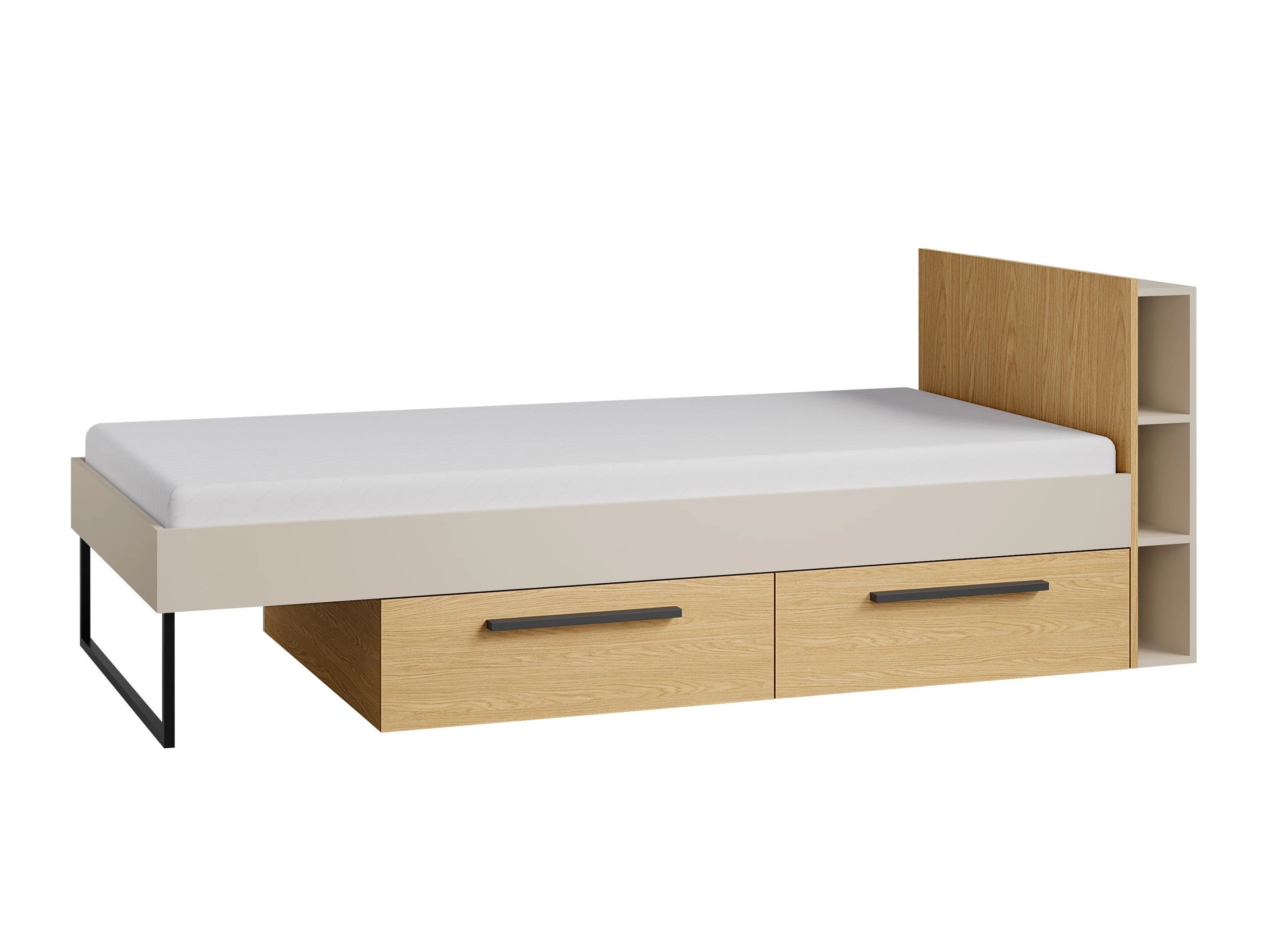 Bed Etruva 110 (Cashmere + Oak)