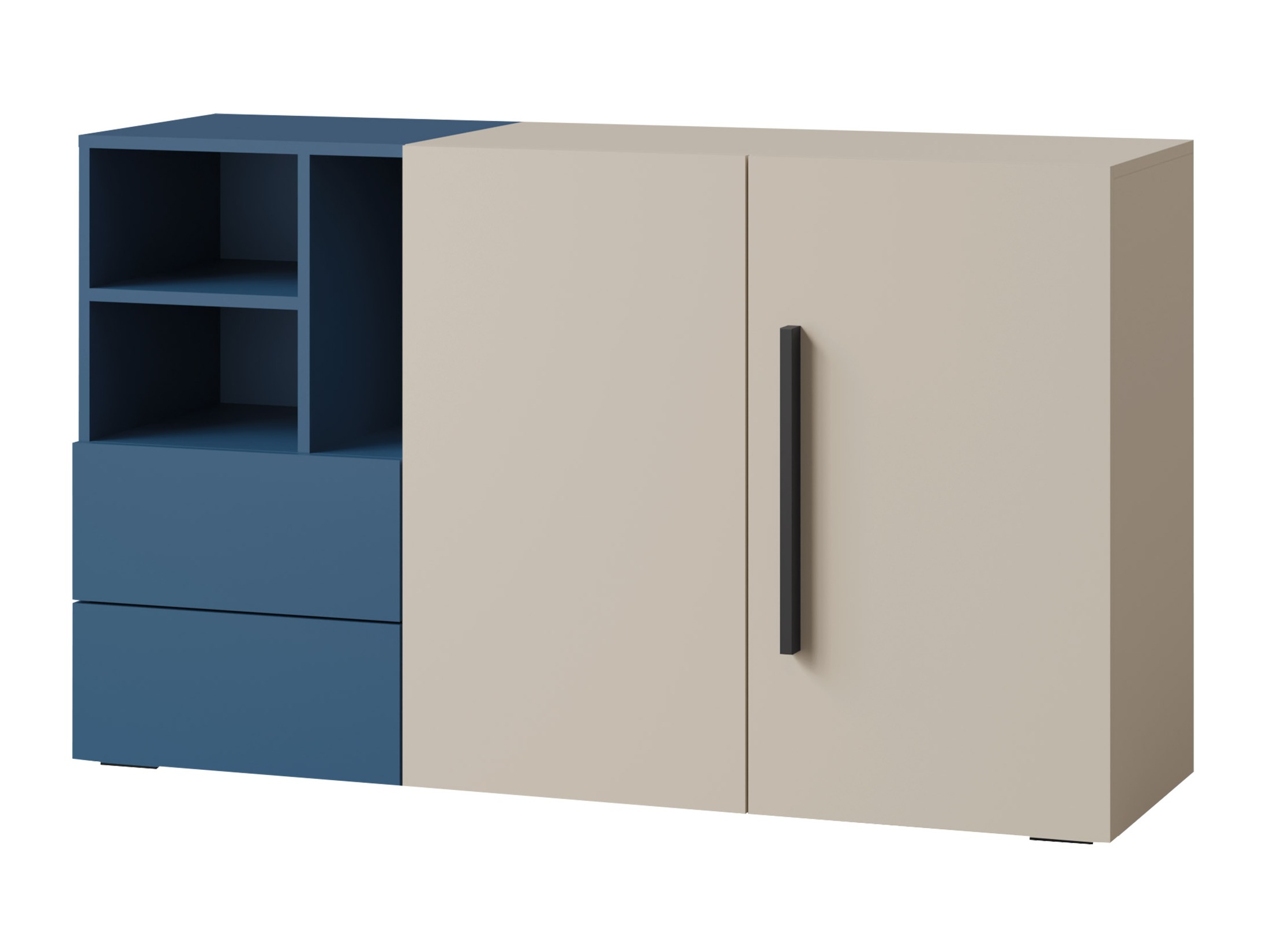 Chest of drawers Etruva 106 (Cashmere + Blue)