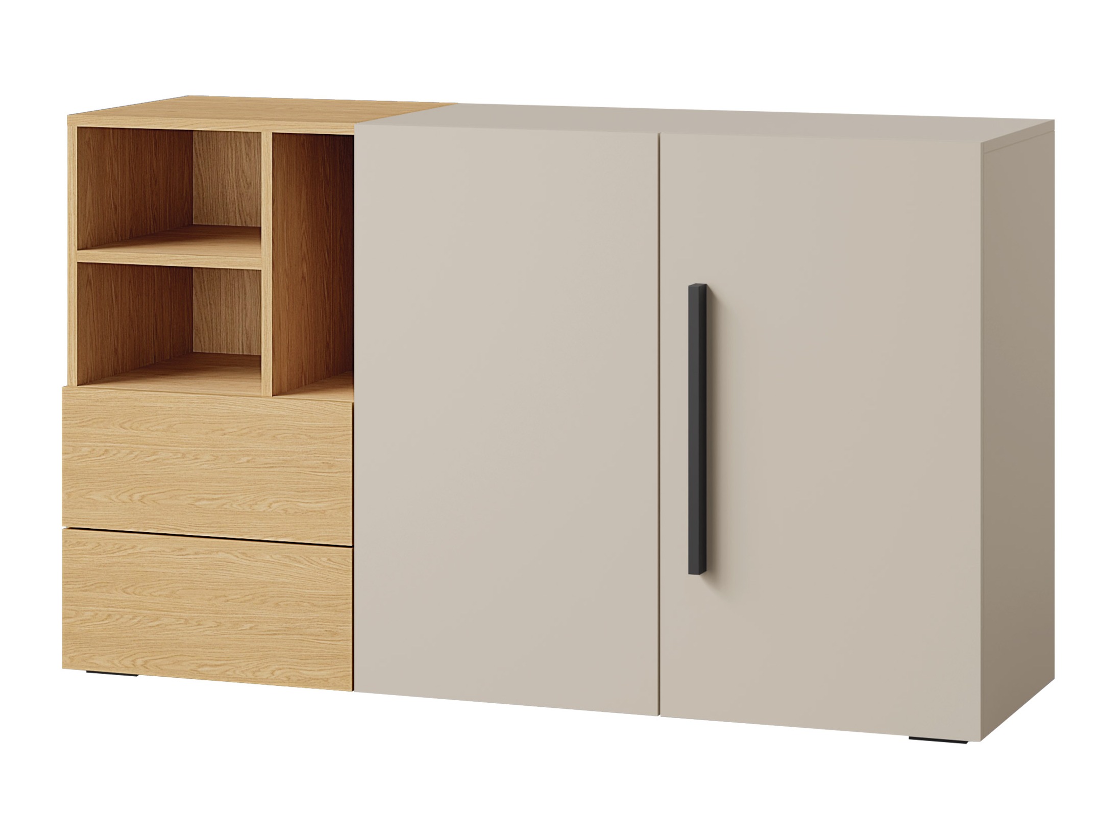 Chest of drawers Etruva 106 (Cashmere + Oak)