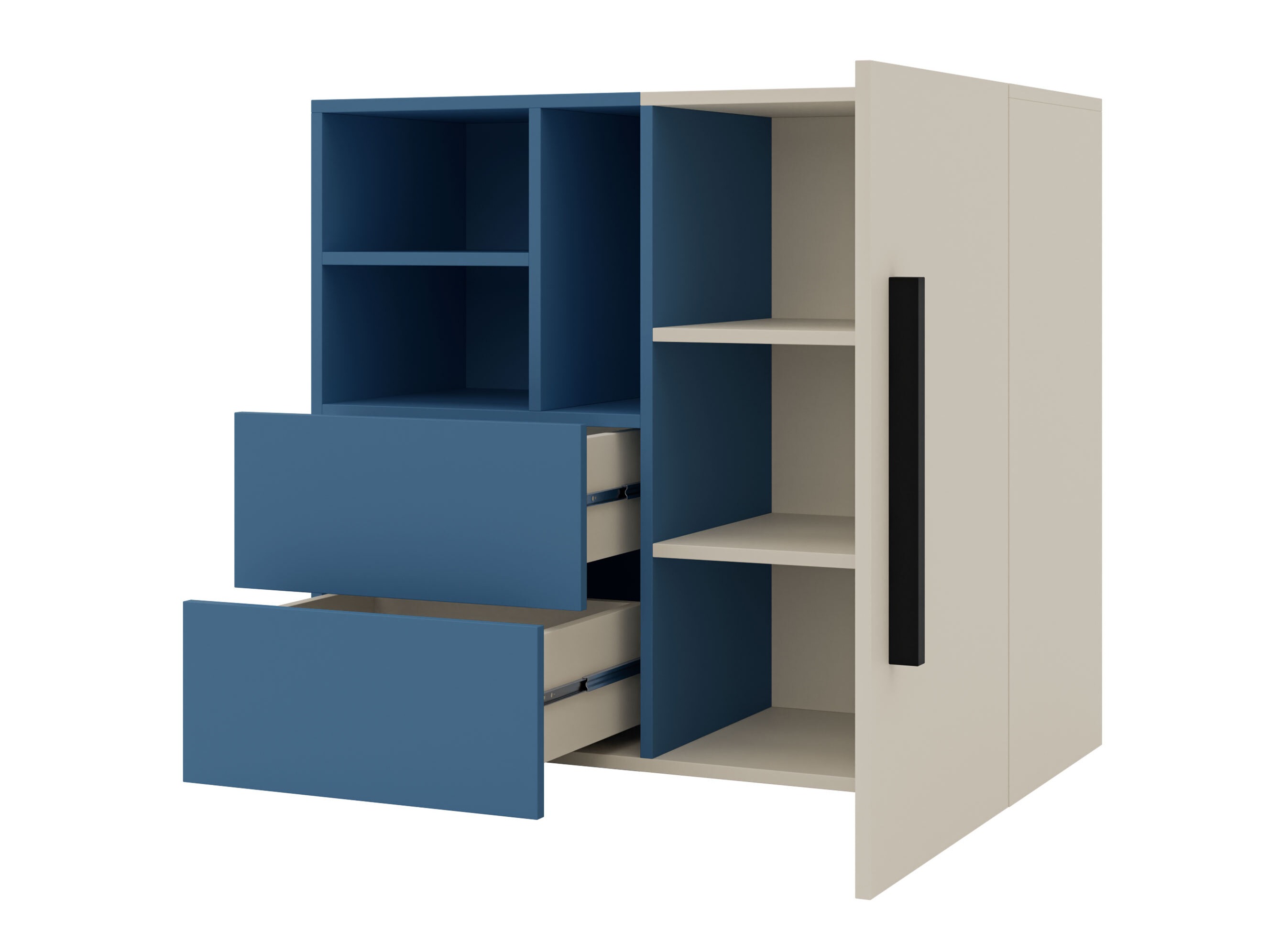 Chest of drawers Etruva 107 (Cashmere + Blue)