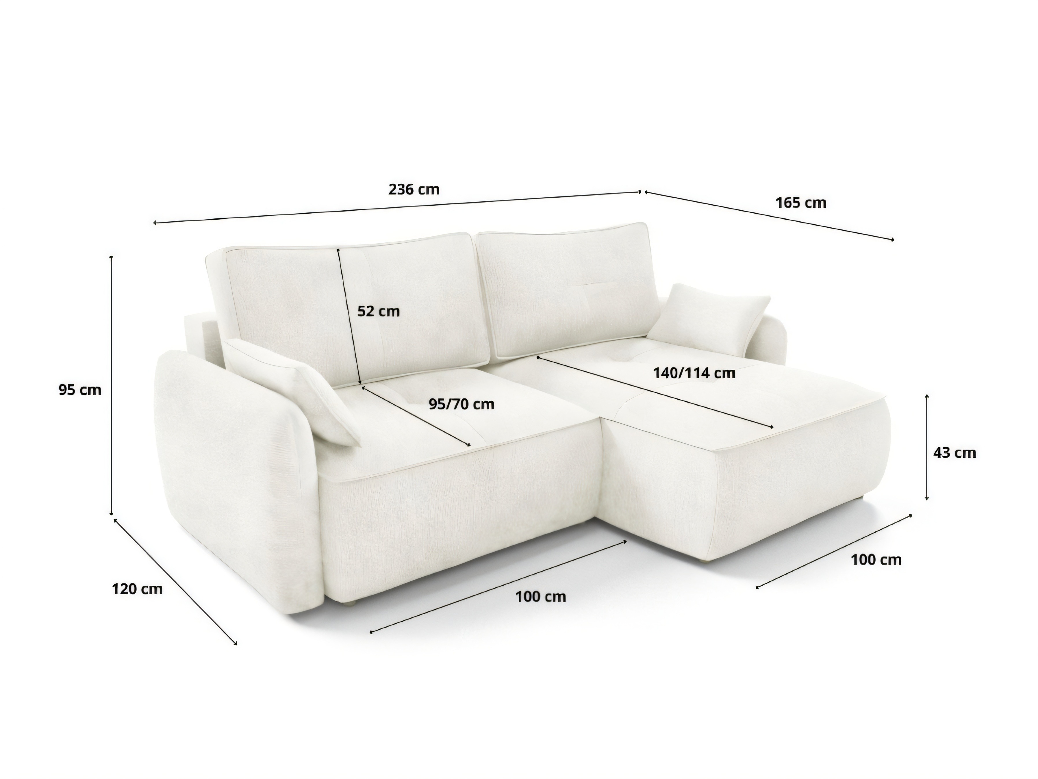 Corner sofa Franklin 227 (Vibe 03)