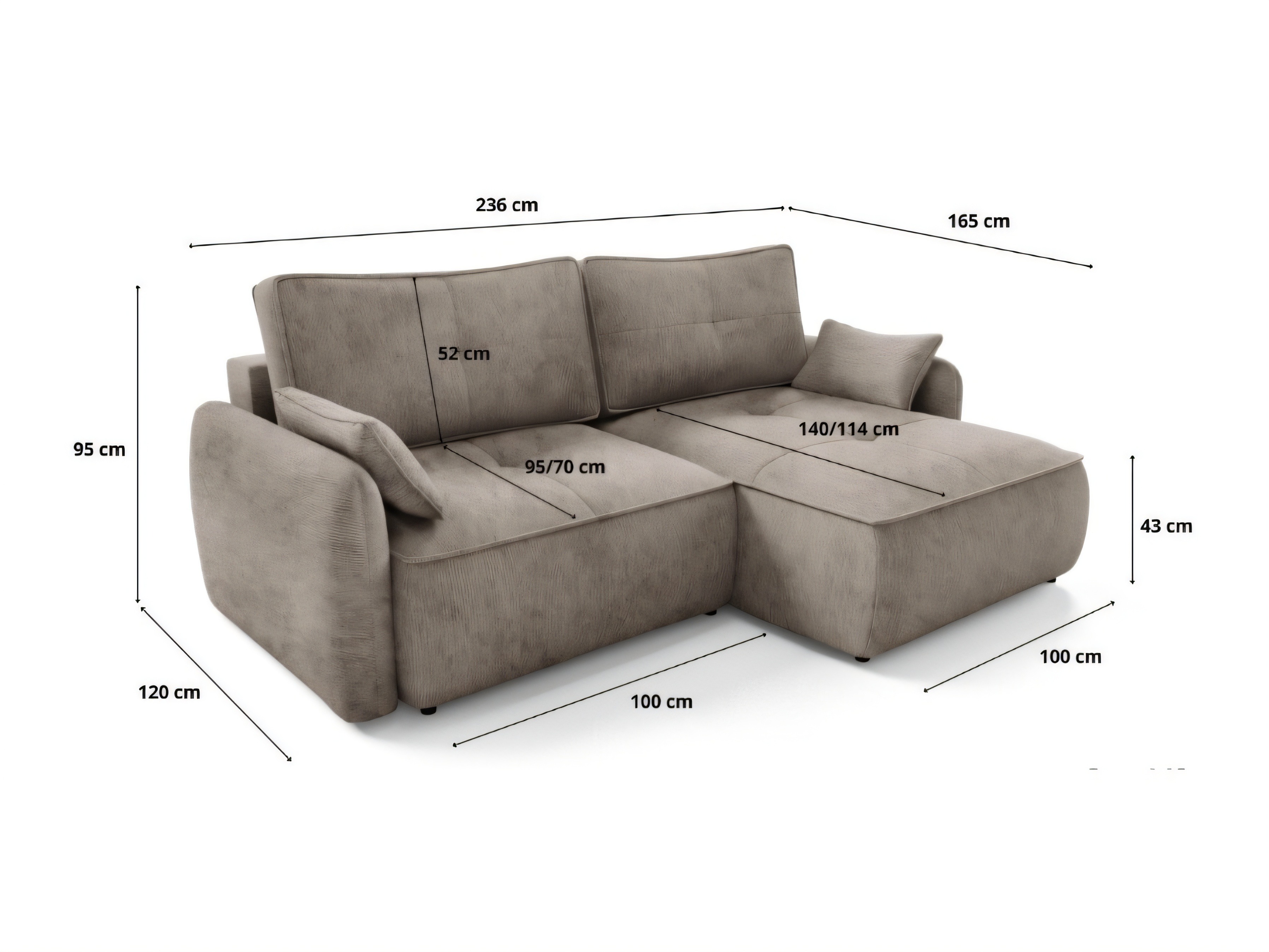 Corner sofa Franklin 227 (Vibe 21)