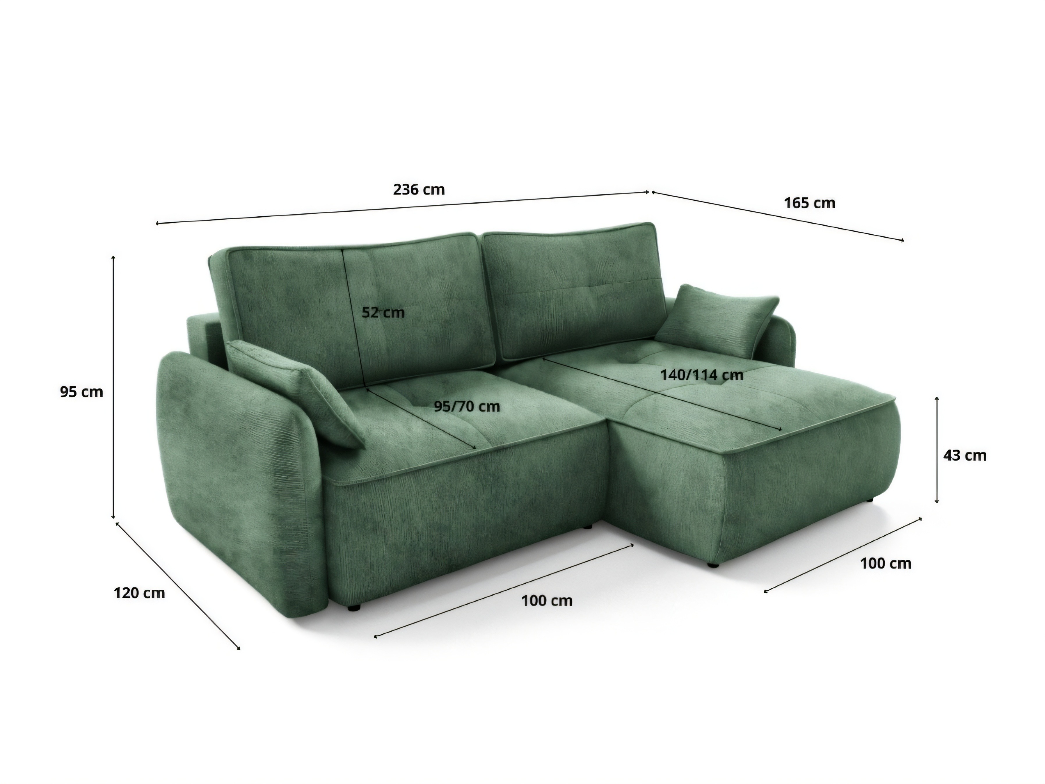 Corner sofa Franklin 227 (Vibe 39)