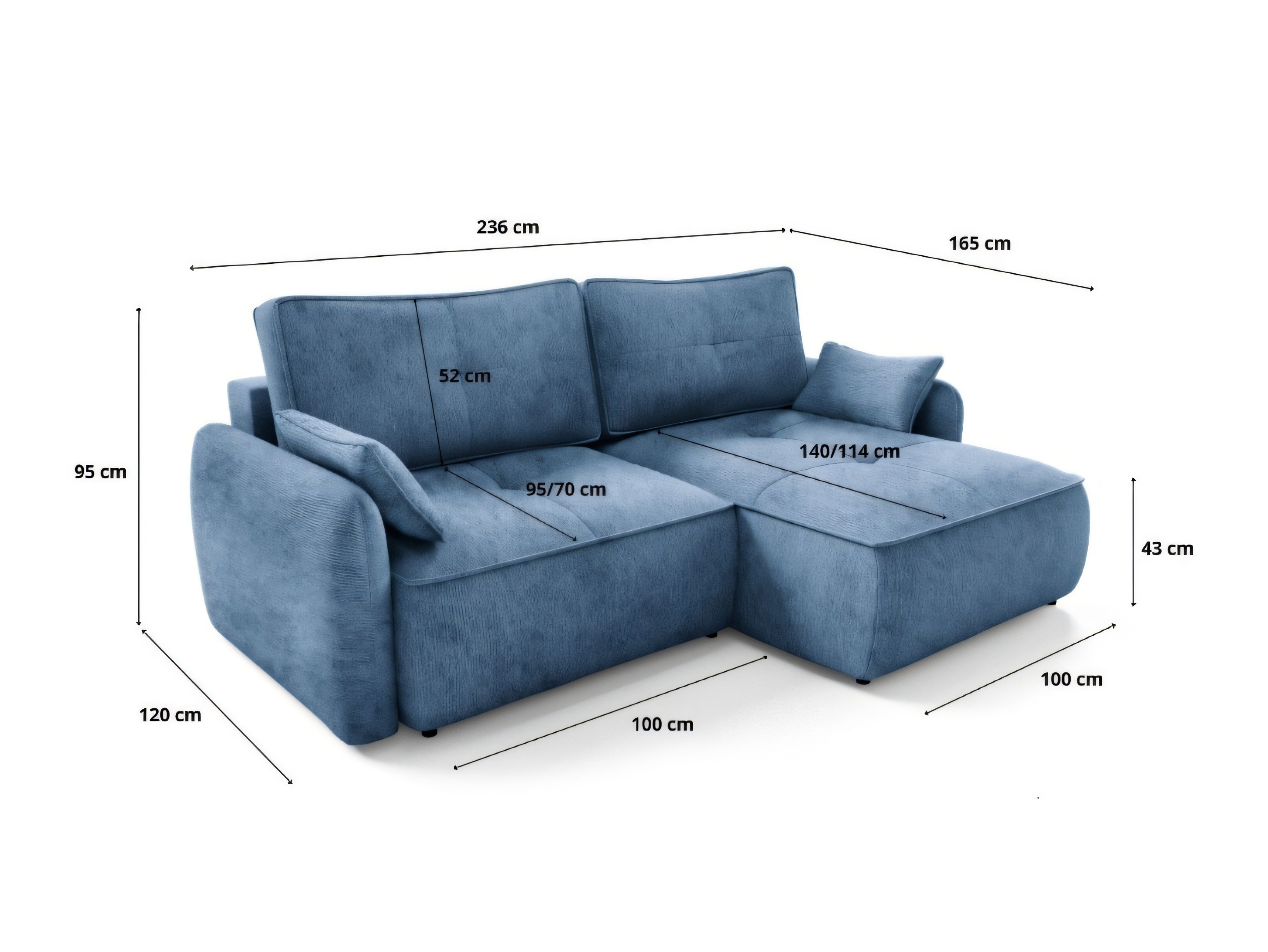 Corner sofa Franklin 227 (Vibe 77)