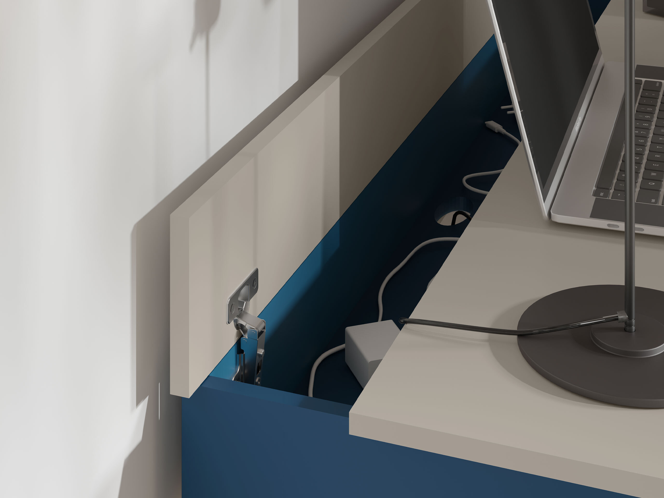 Desk Etruva 109 (Cashmere + Blue)