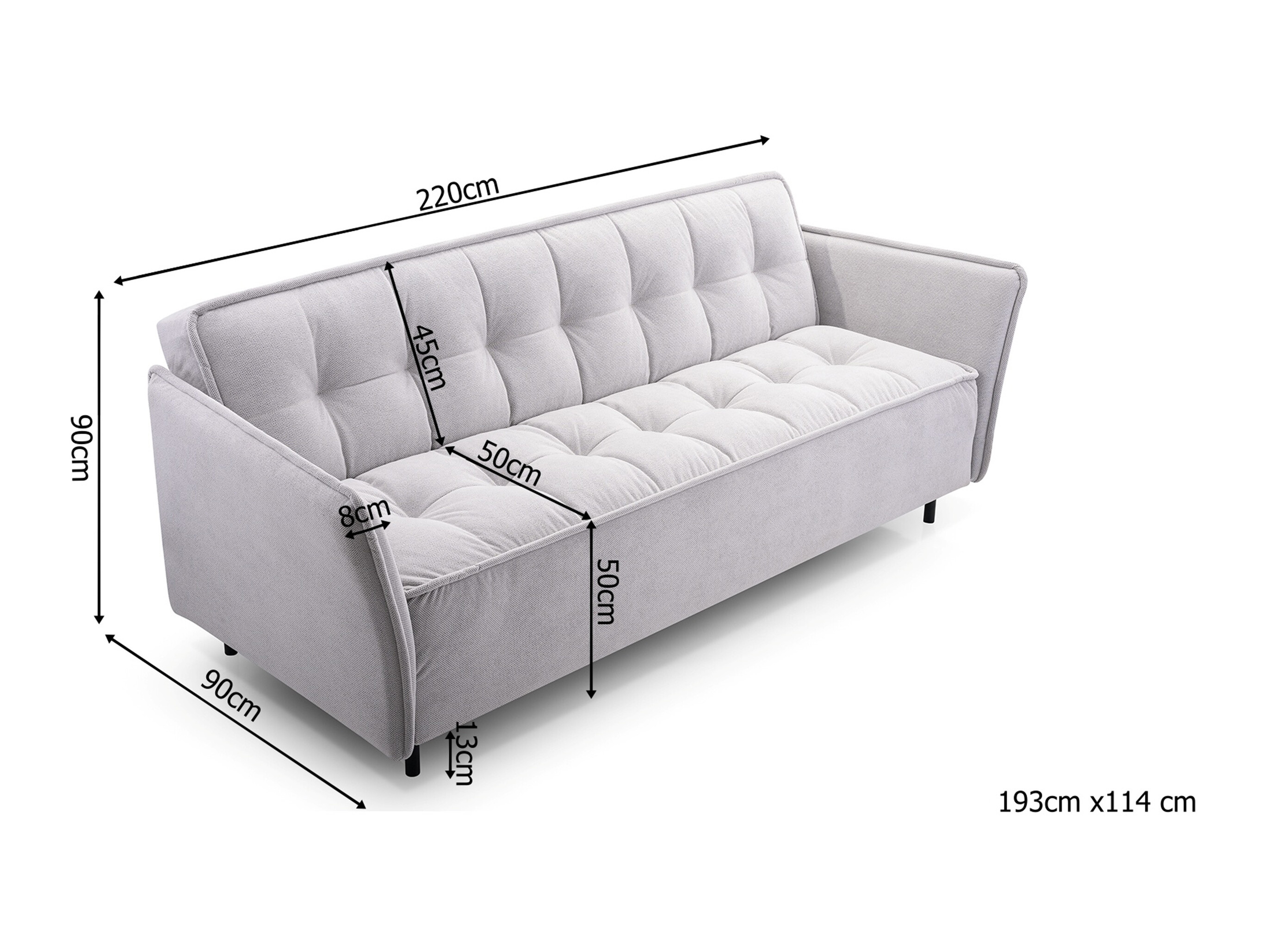 Sofa bed Lufkin 130 (Curio 99)