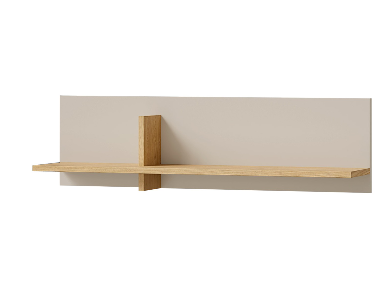 Wall shelf Etruva 115 (Cashmere + Oak)