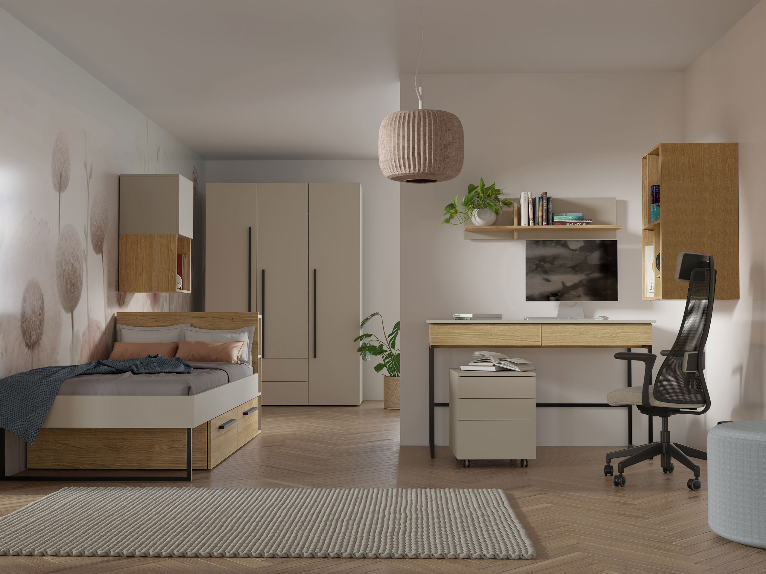 Children's room set Etruva 119 (Cashmere + Oak)