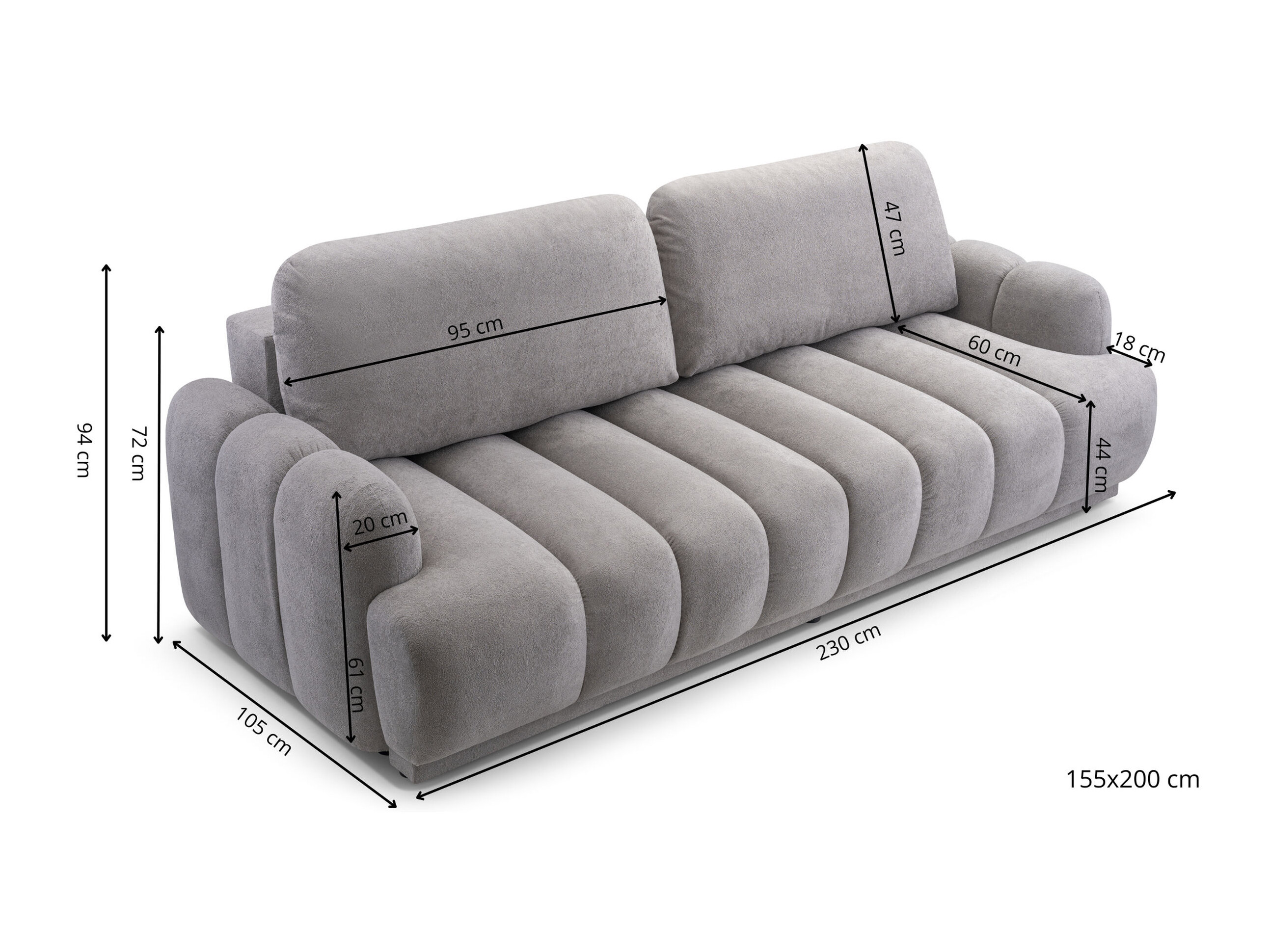 Sofa bed Lufkin 131 (Gerra 125)