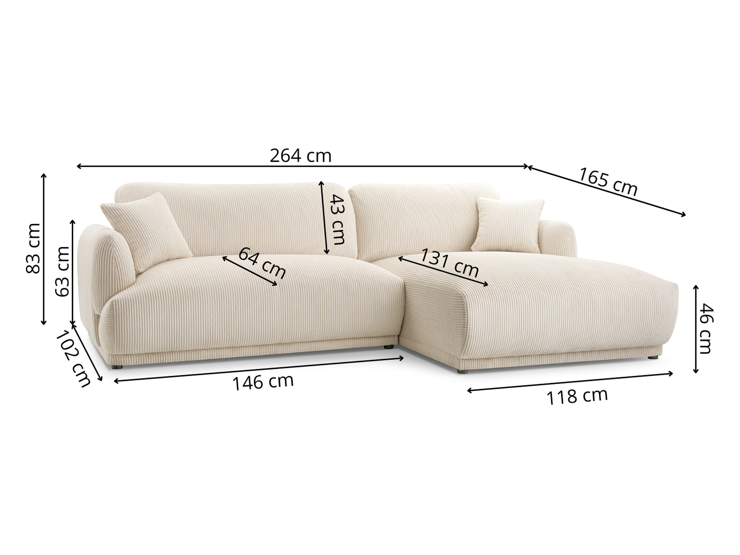 Corner sofa Lufkin 136 (Lincoln 86)