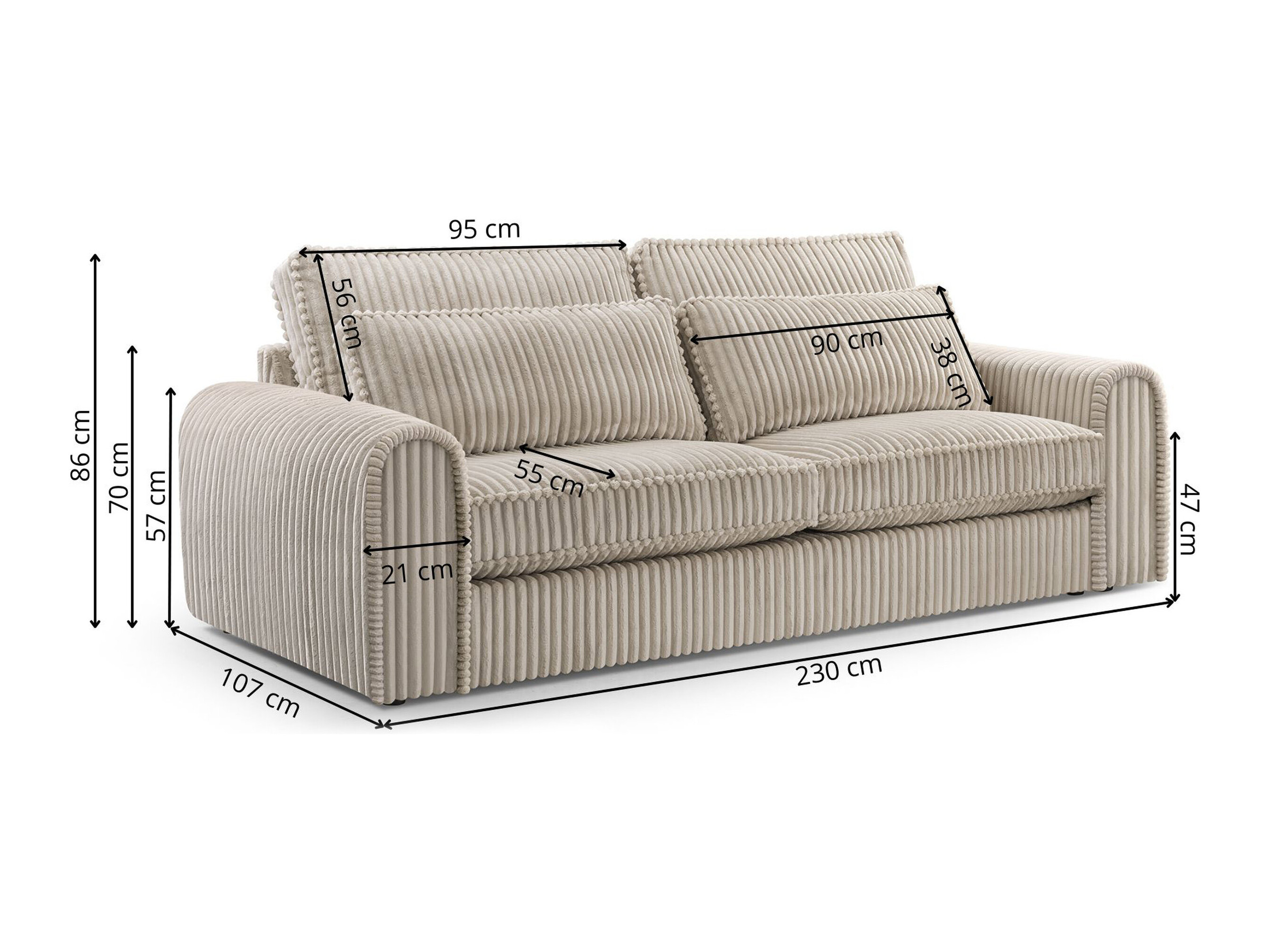 Sofa Lufkin 132 (Tilia 03)