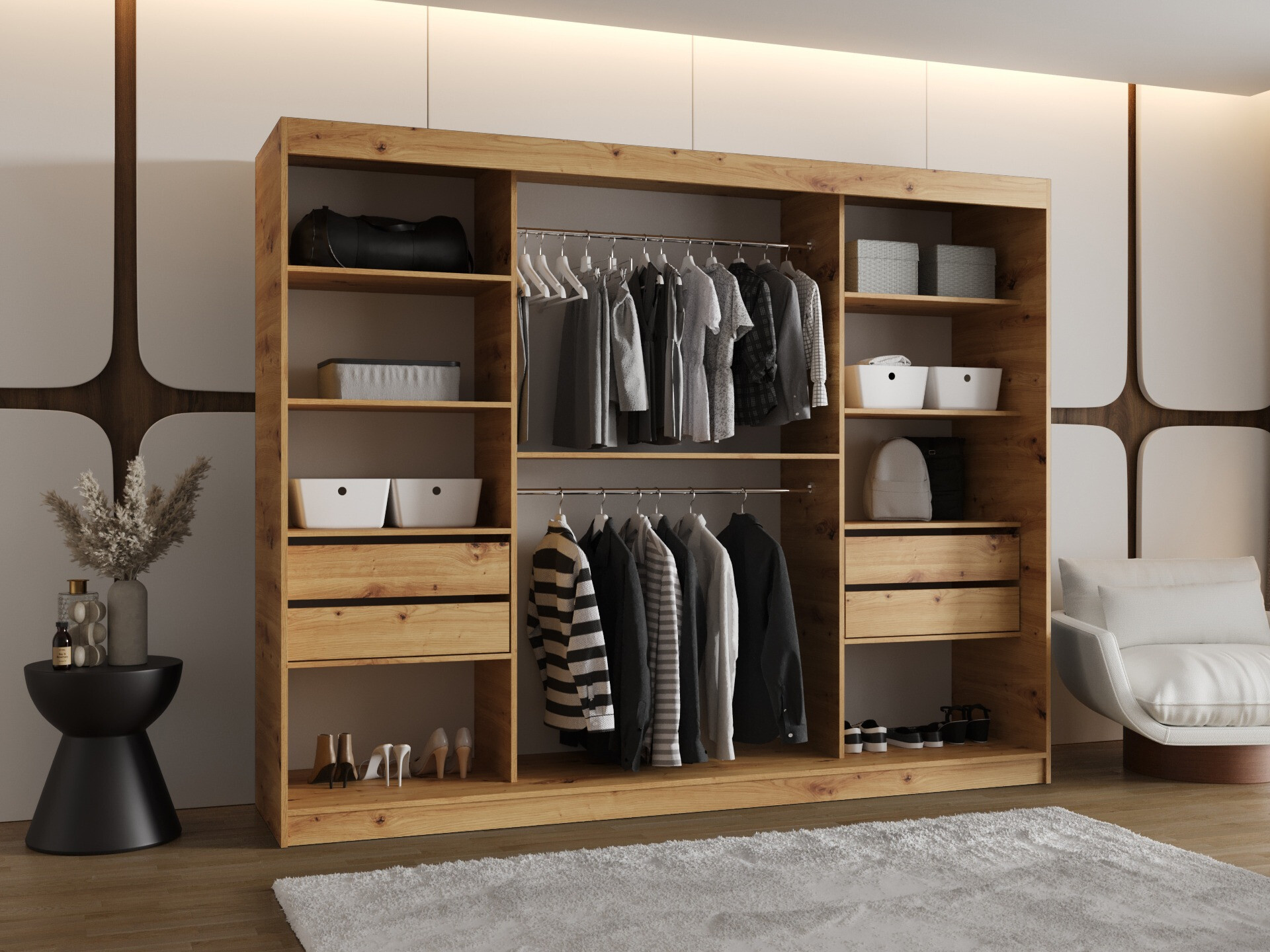 Wardrobe Hartford 497 (Artisan oak)