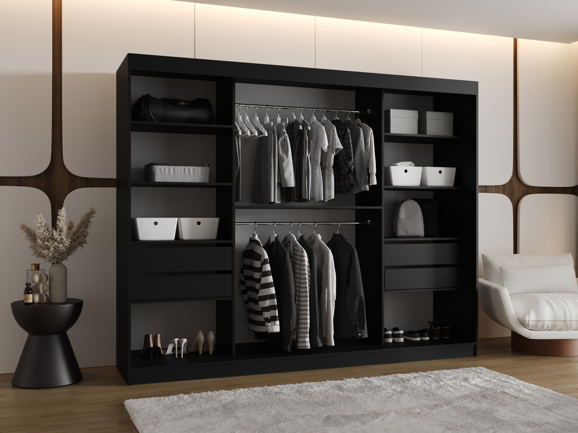 Wardrobe Hartford 497 (Black)