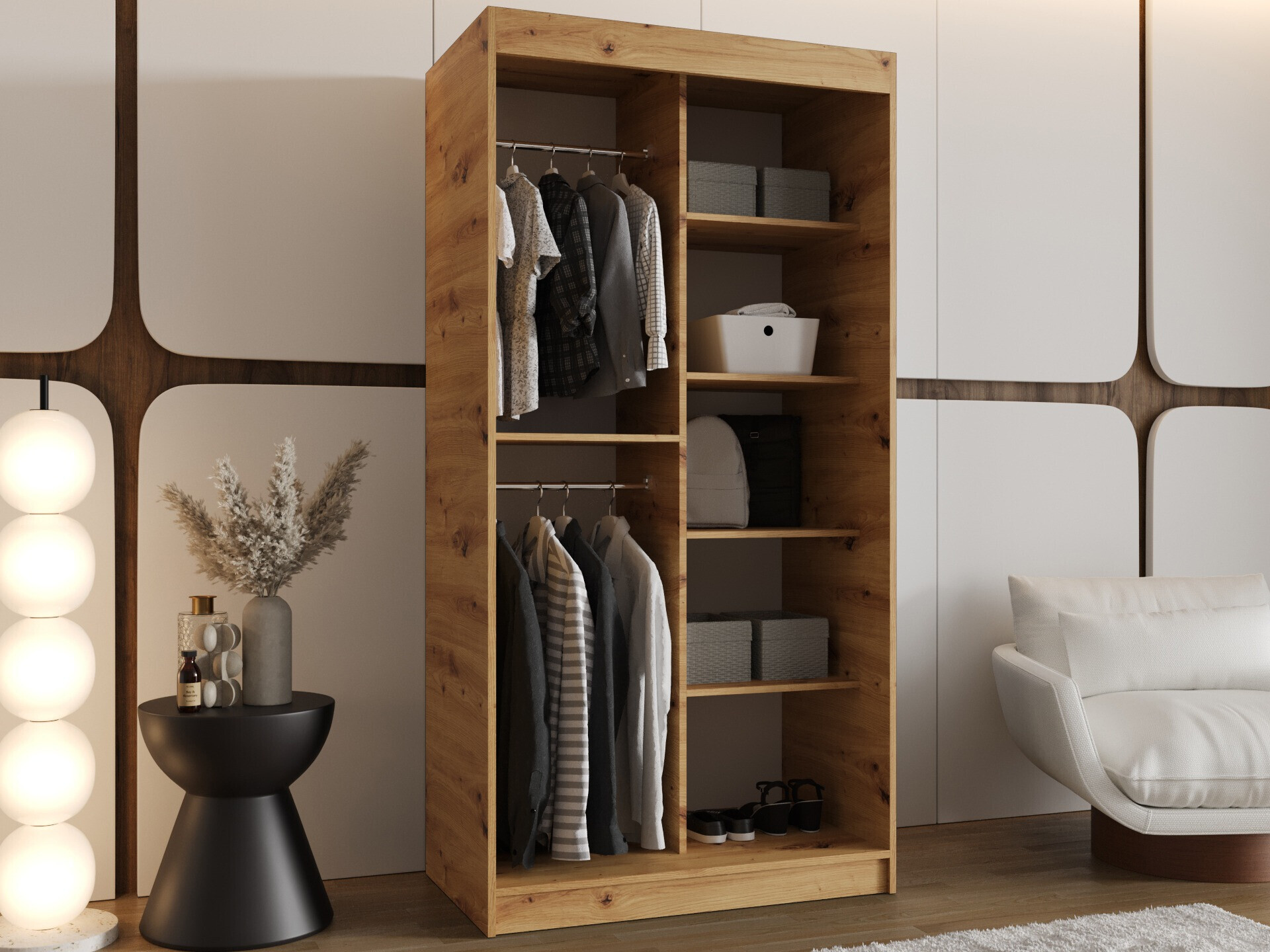 Wardrobe Hartford 498 (Artisan oak)