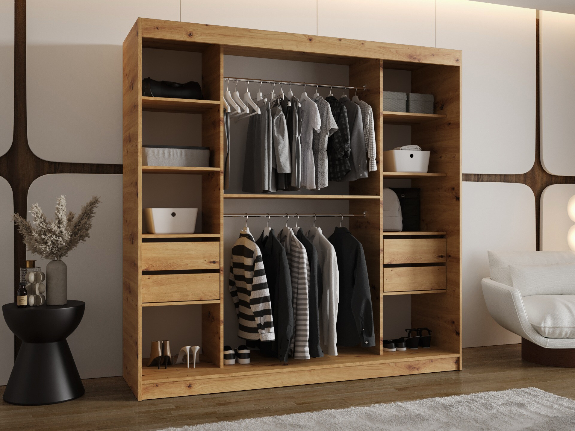 Wardrobe Hartford 499 (Artisan oak)