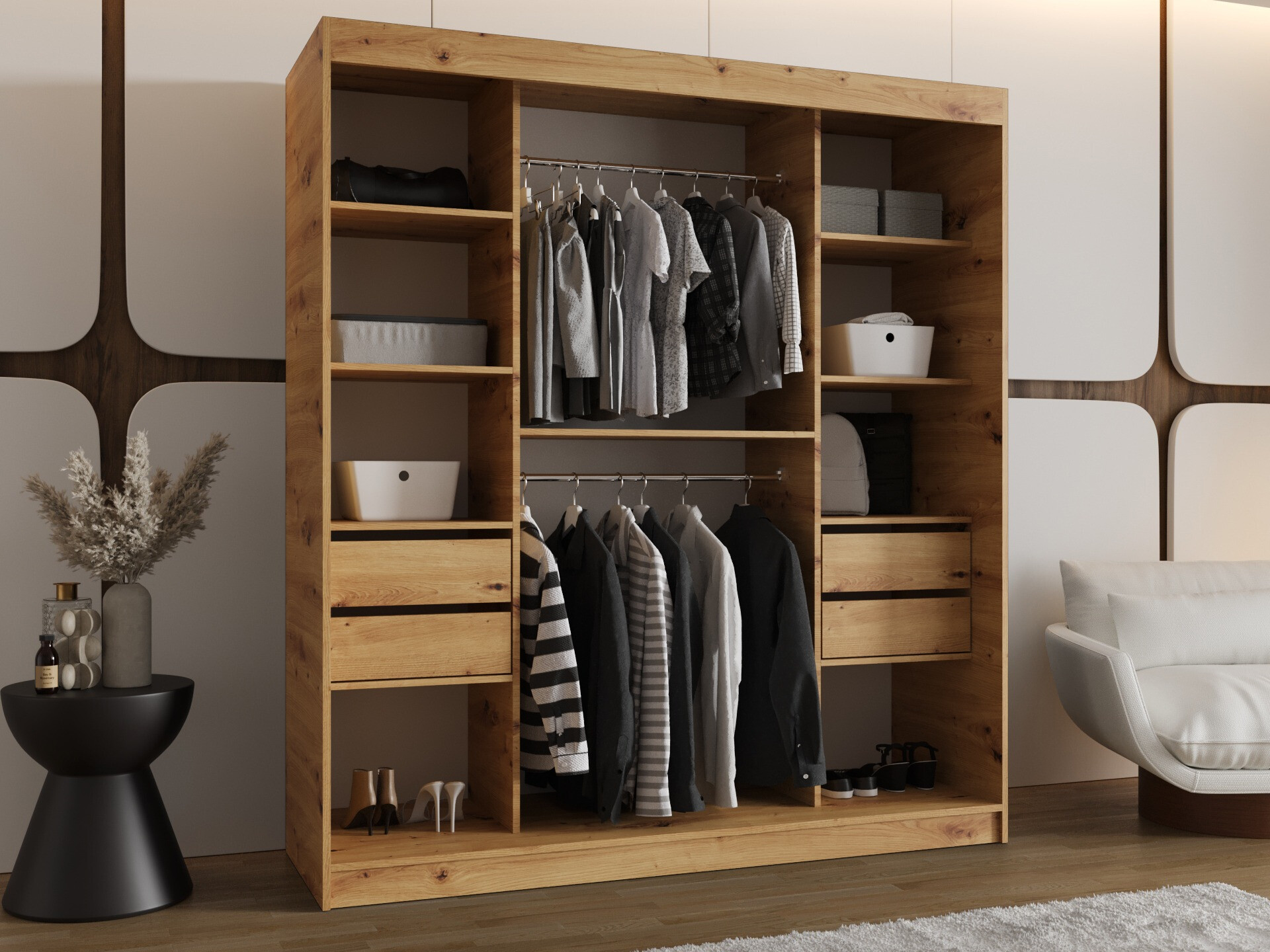 Wardrobe Hartford 500 (Artisan oak)