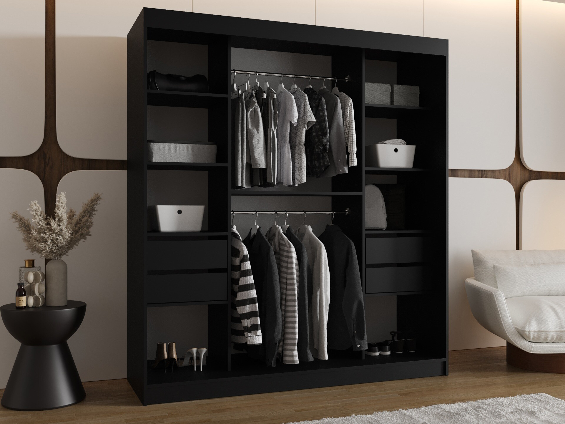 Wardrobe Hartford 500 (Black)