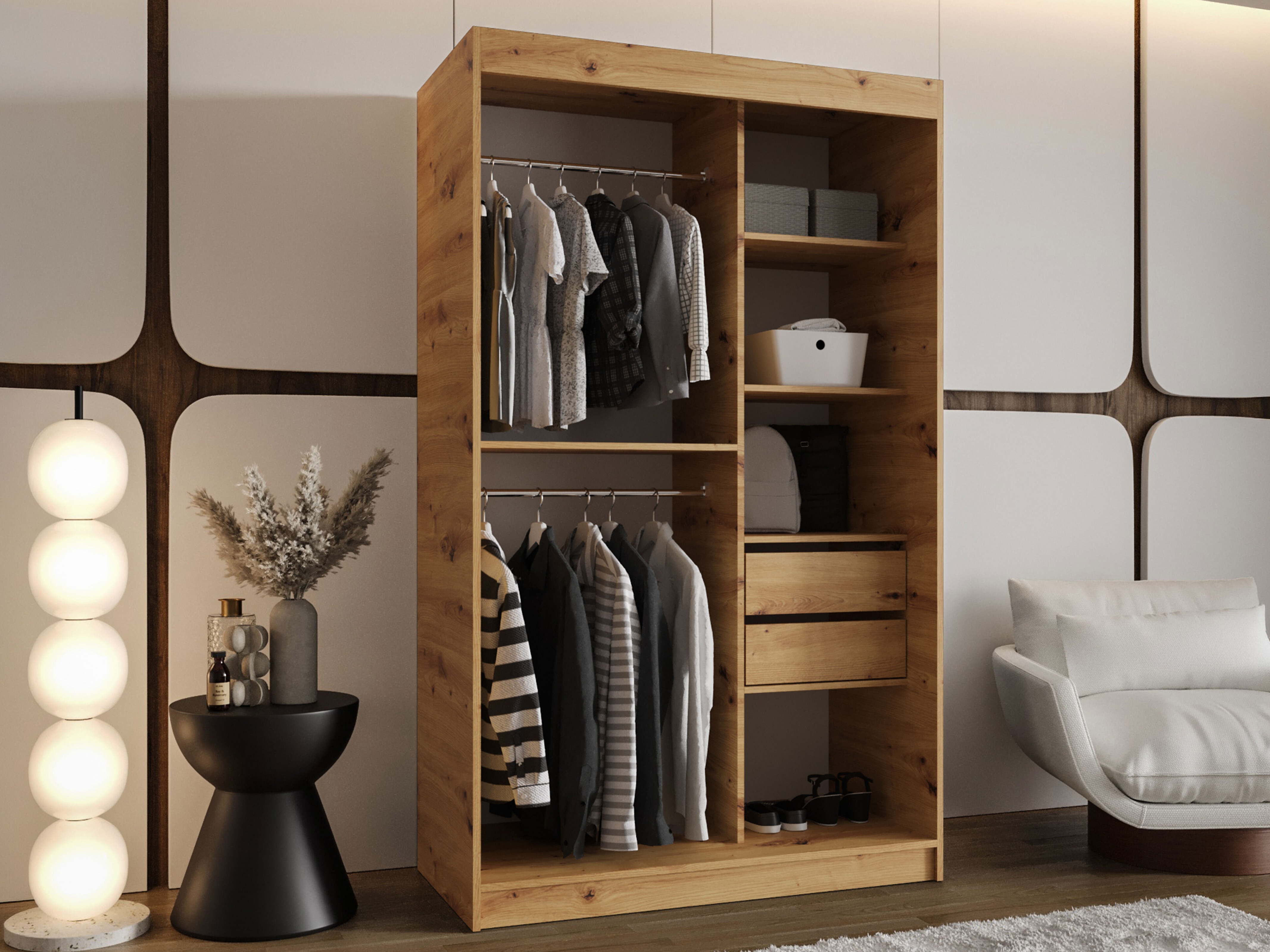 Wardrobe Hartford 501 (Artisan oak)