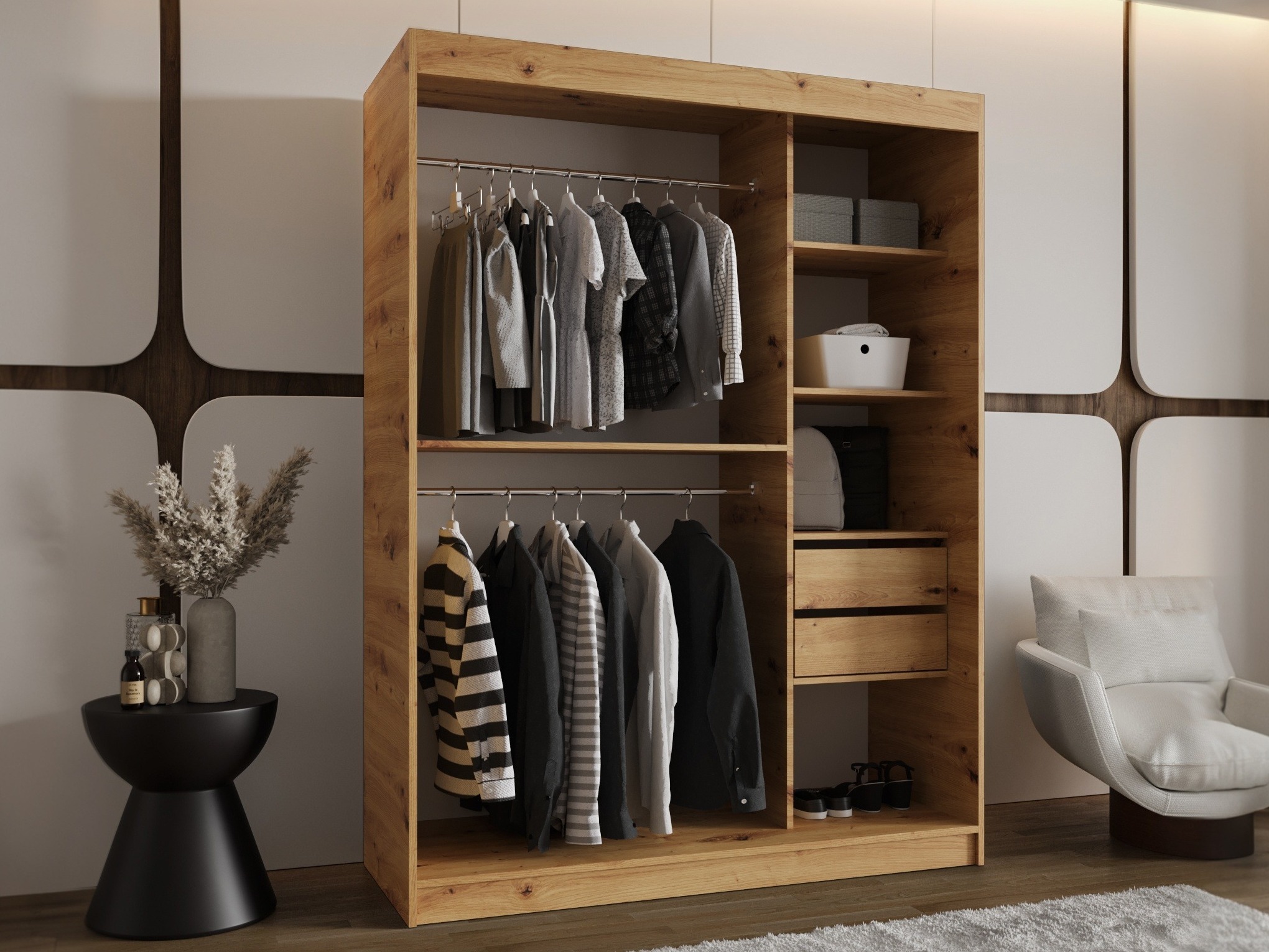 Wardrobe Hartford 502 (Artisan oak)