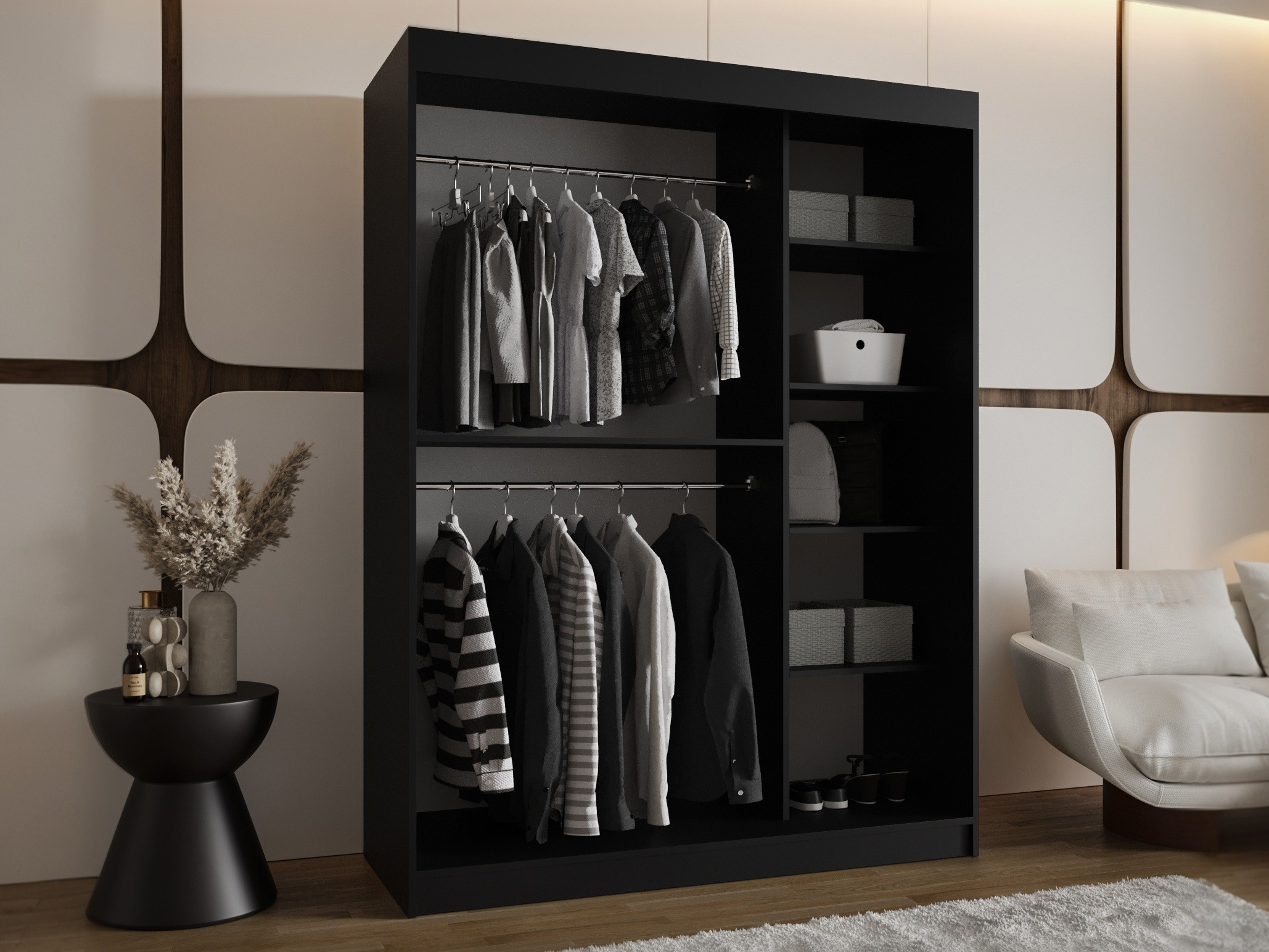 Wardrobe Hartford 502 (Black)