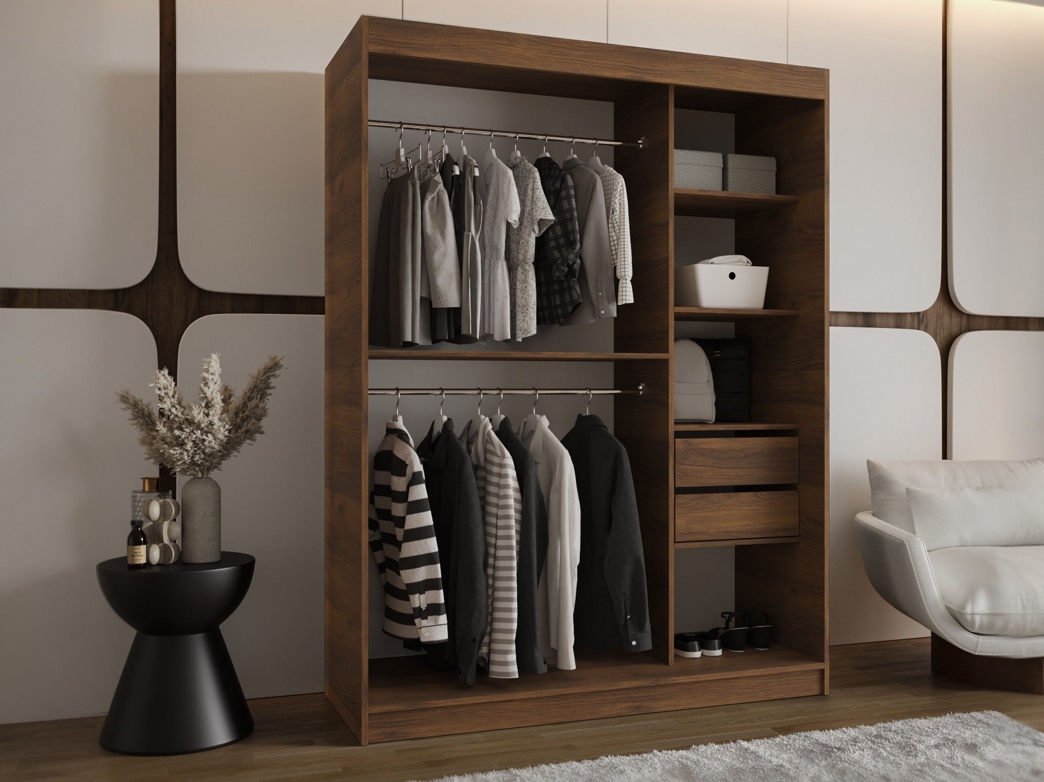 Wardrobe Hartford 503 (Walnut)